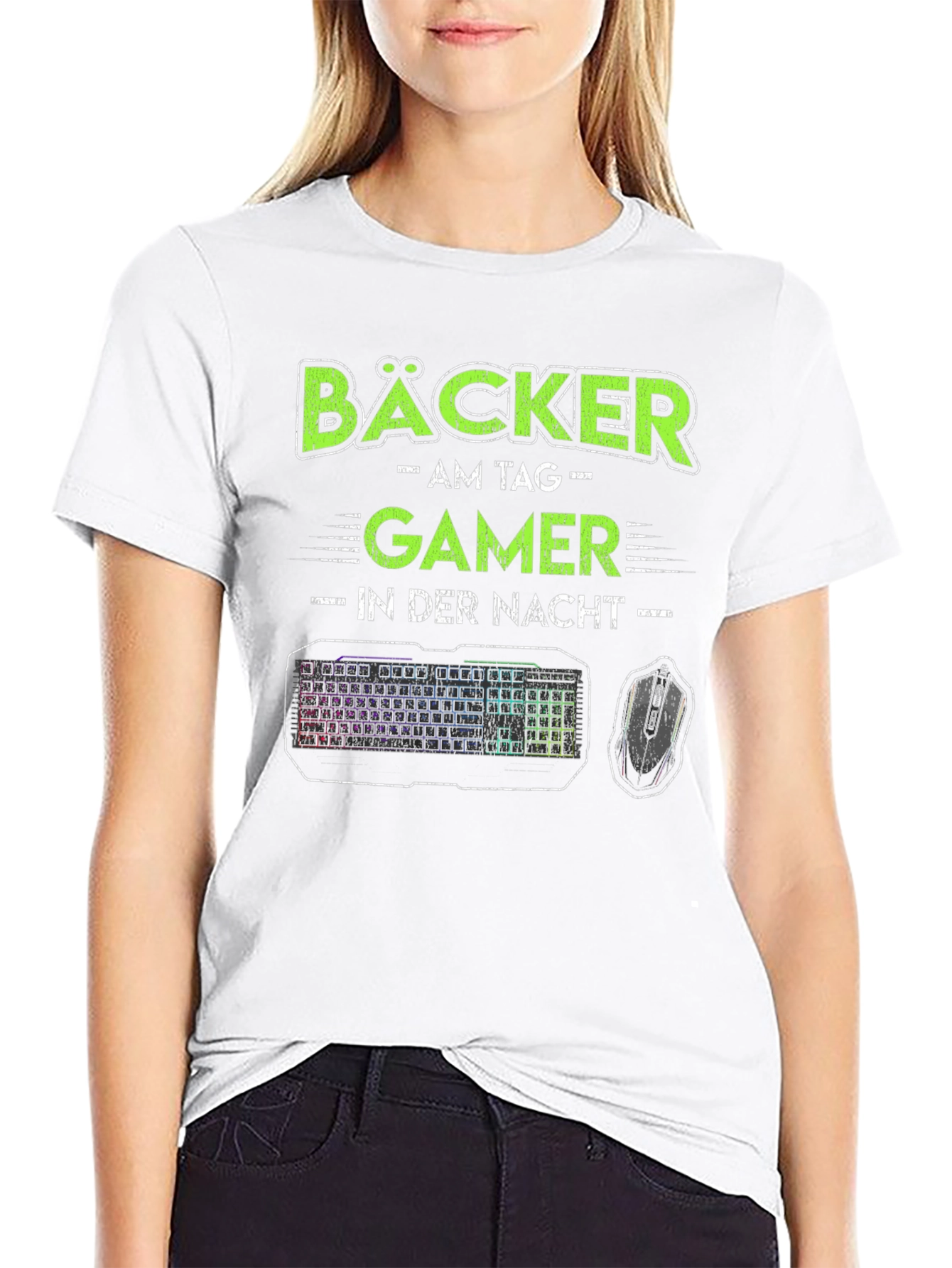 Black Bäcker Gamer T-Shirt - Baker by Day, Gamer by Night! view 9