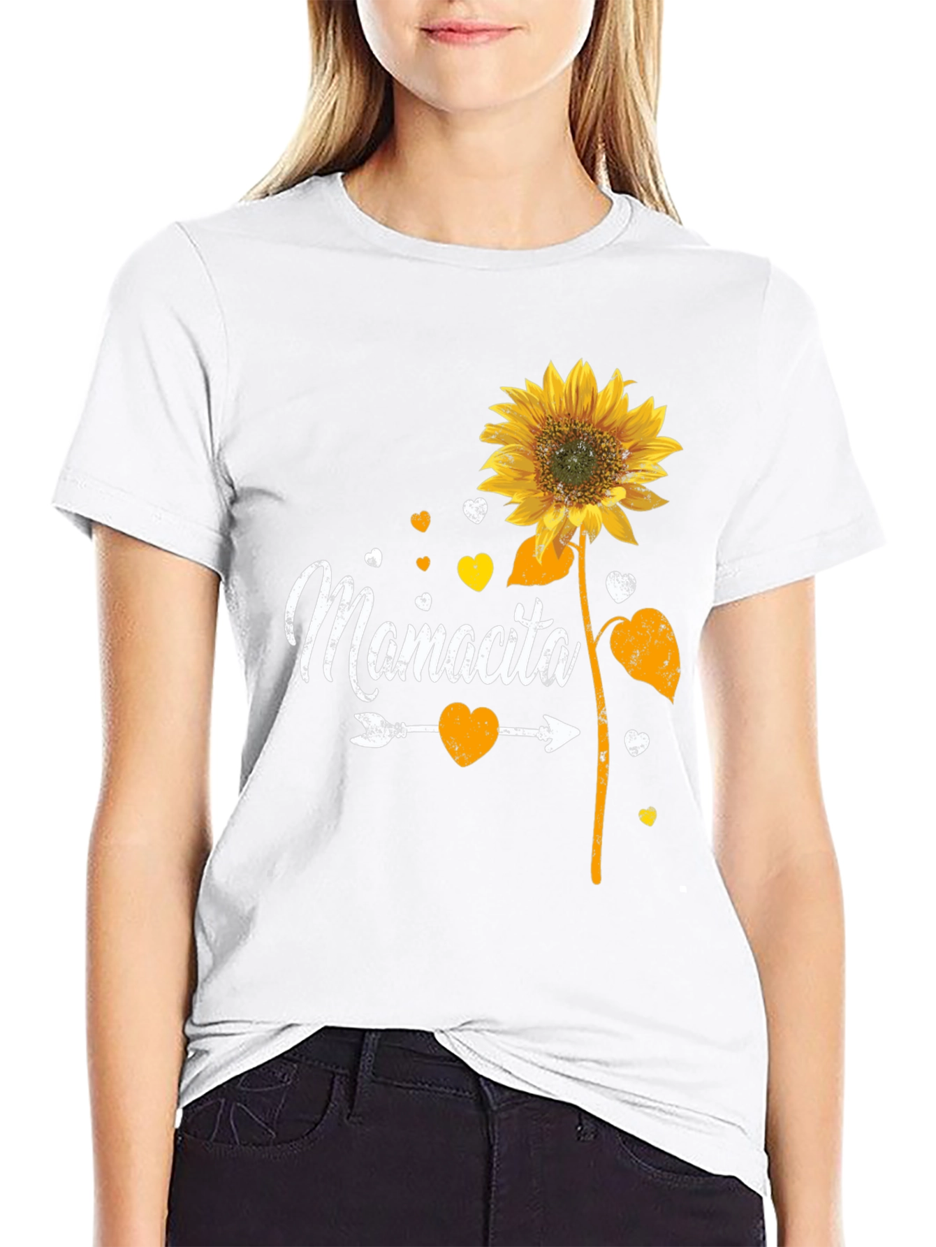 Black Mamcita Sunflower Graphic Tee - Cute & Casual view 9
