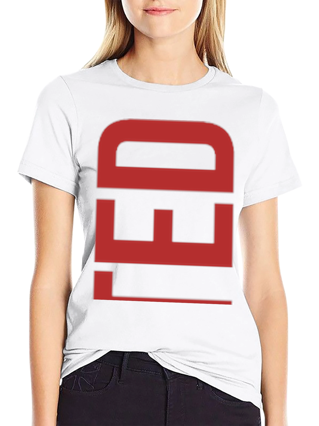 Black Bold Red Graphic Print Black Cotton T-Shirt view 9