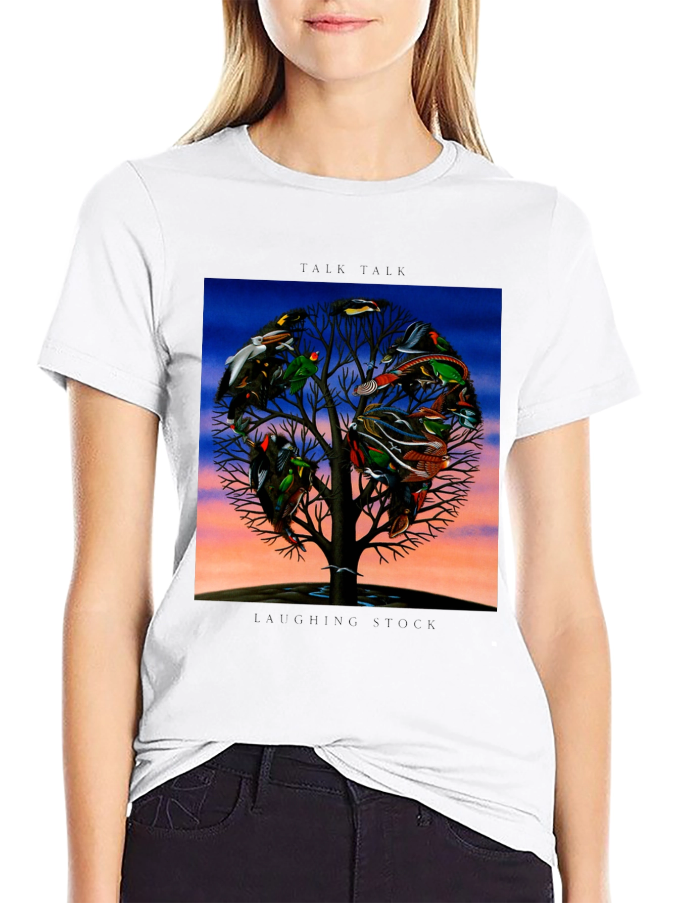 Black Bird Tree Graphic T-Shirt view 9