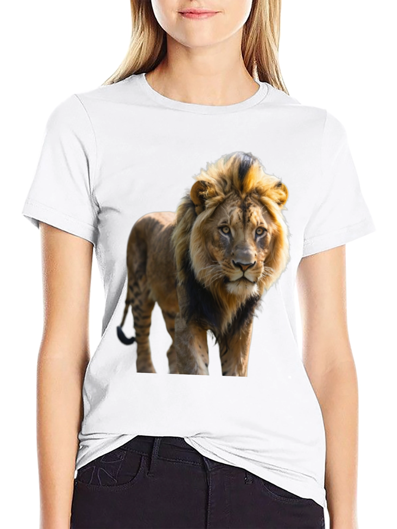 Black Lion Graphic Tee - Men's Black T-Shirt view 9