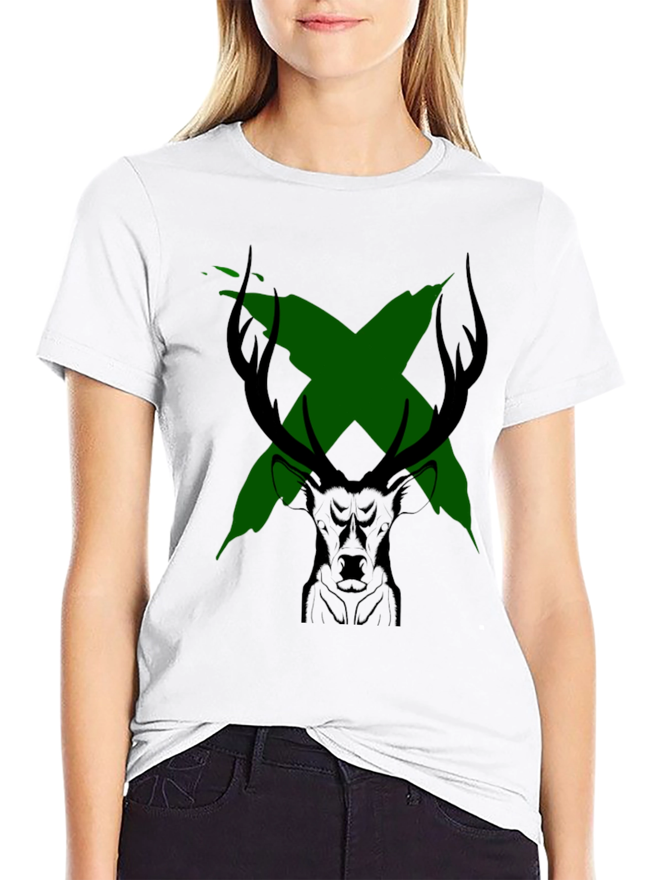 Black Deer X Graphic Black T-Shirt view 9