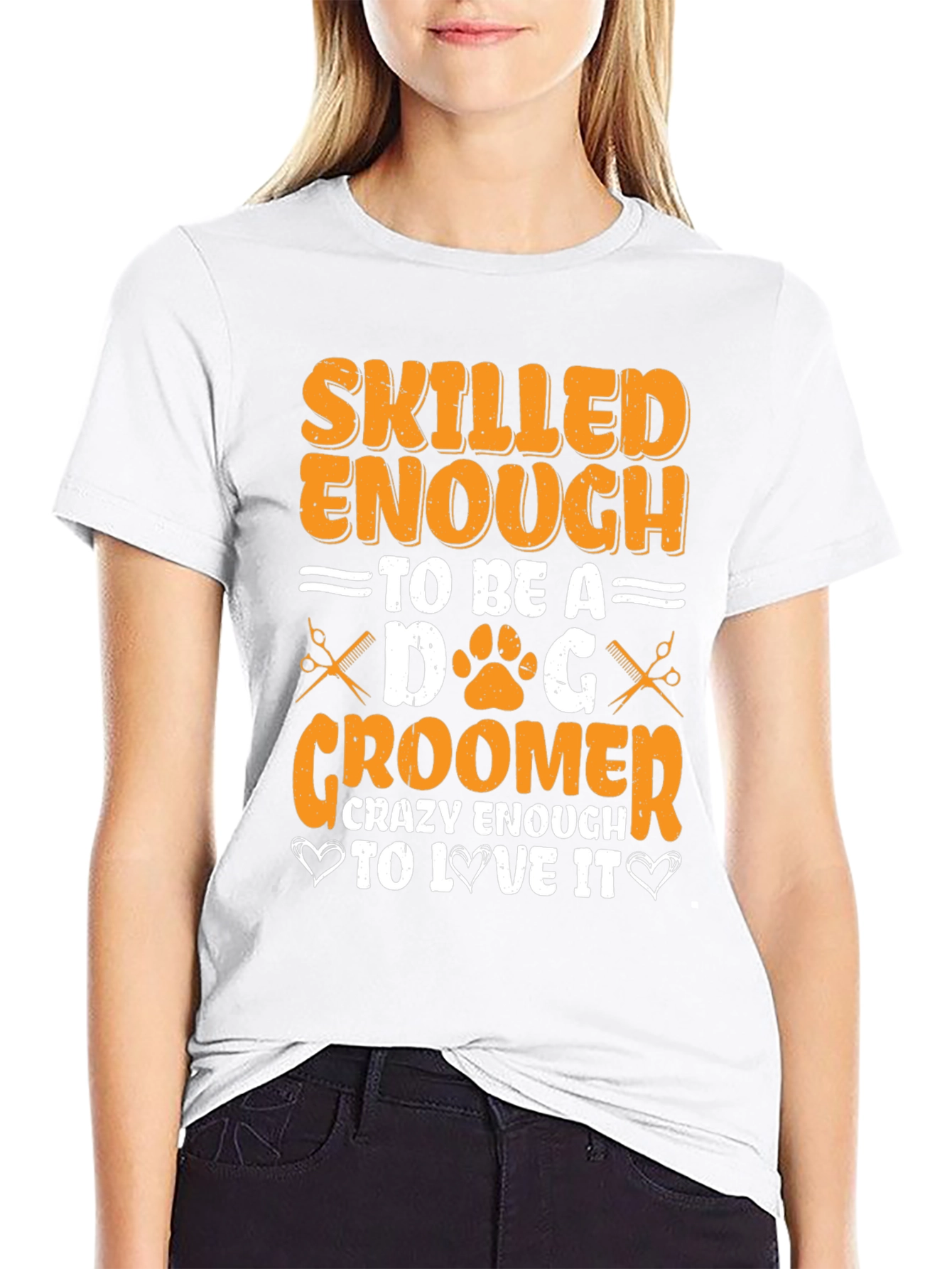 Black Skilled Dog Groomer T-Shirt - Unique Gift Idea view 9