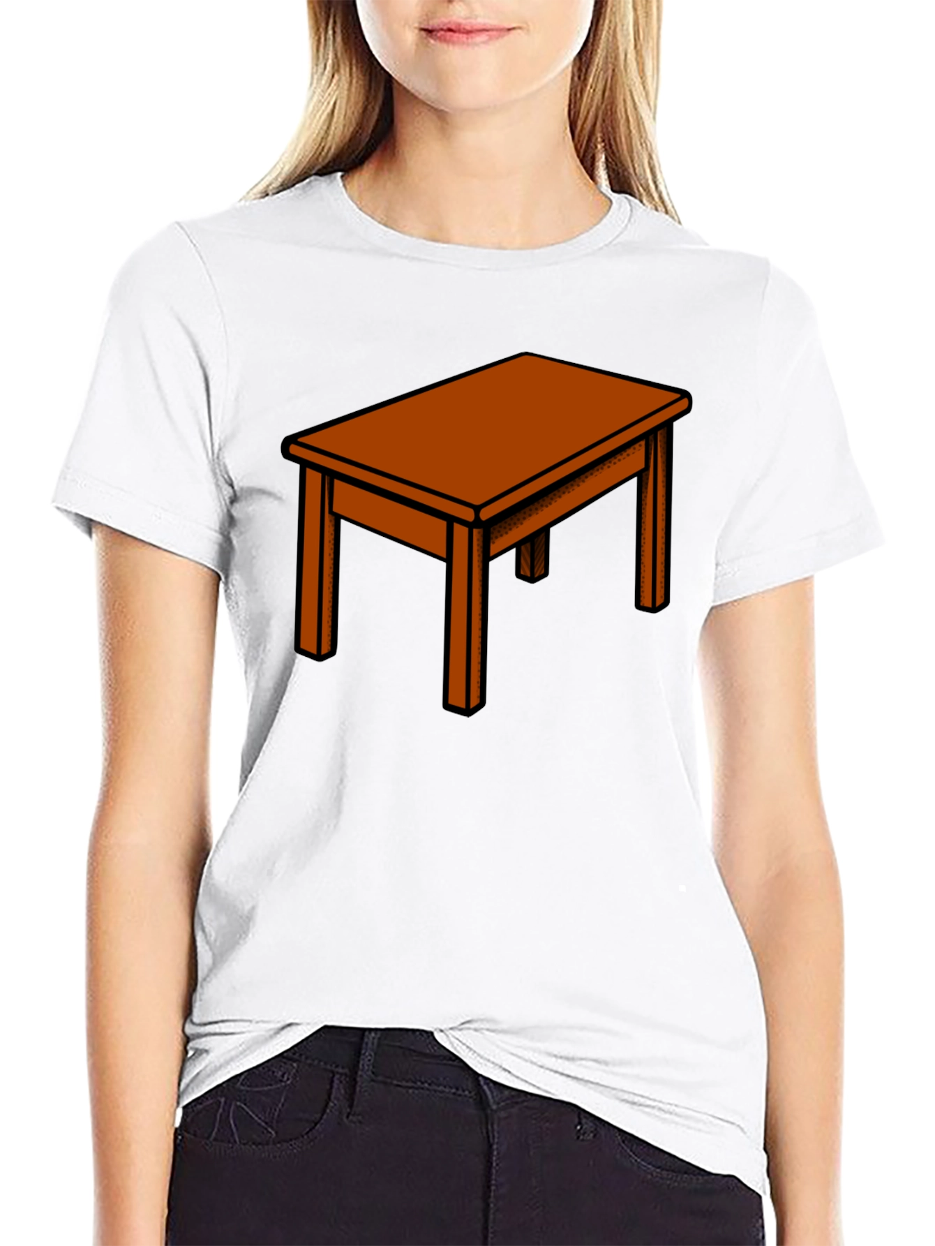 Black Table Graphic Tee - Unique Design view 9