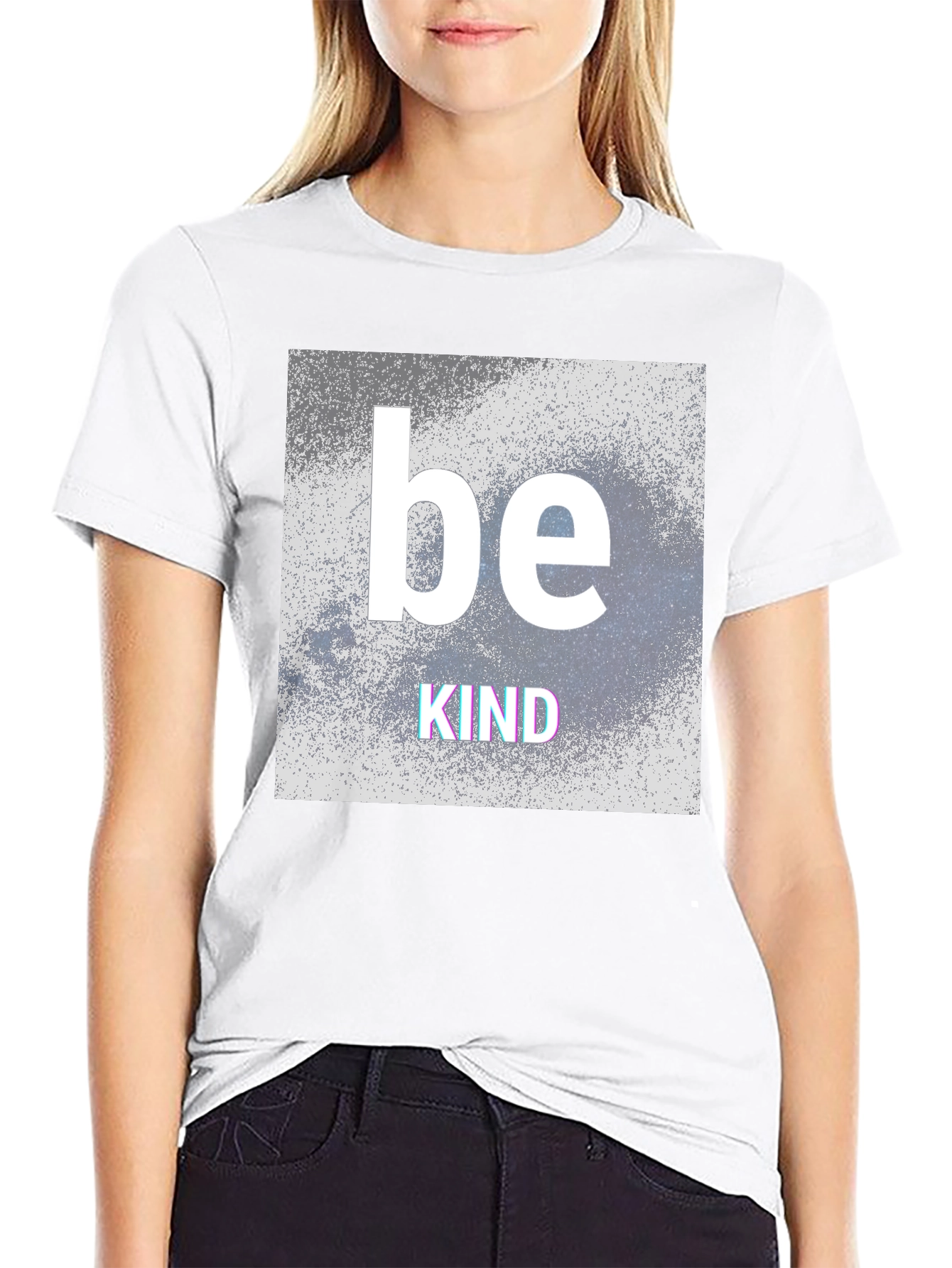 Black Be Kind Graphic T-Shirt - Black Crew Neck Tee view 9