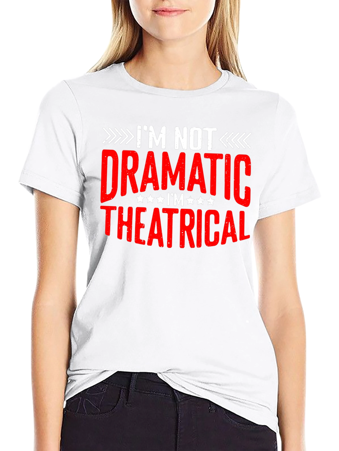 Black I'm Not Dramatic Theatrical Black T-Shirt view 9