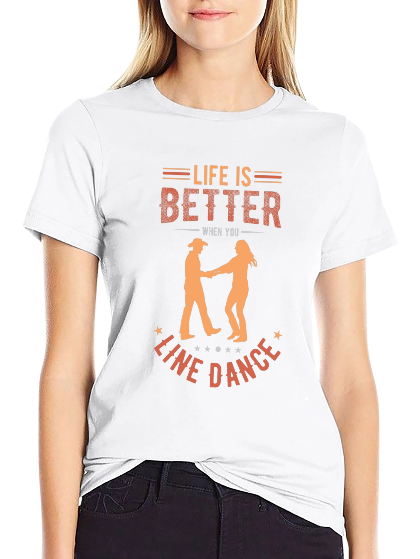 Black Line Dance T-Shirt - Life is Better Tee view 9
