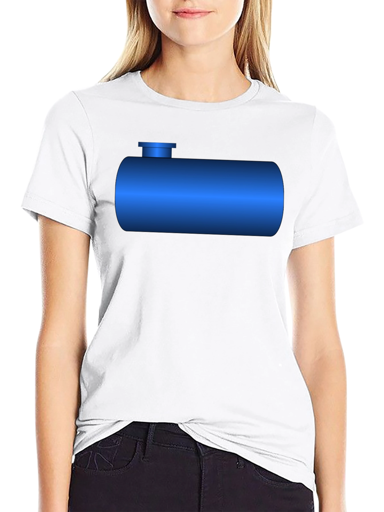 Black Blue Tank T-Shirt - Novelty Graphic Tee view 9