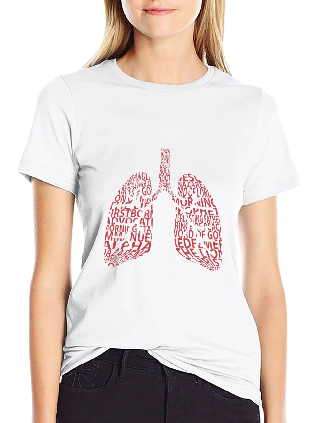 Black Lung Word Art Graphic Tee view 9