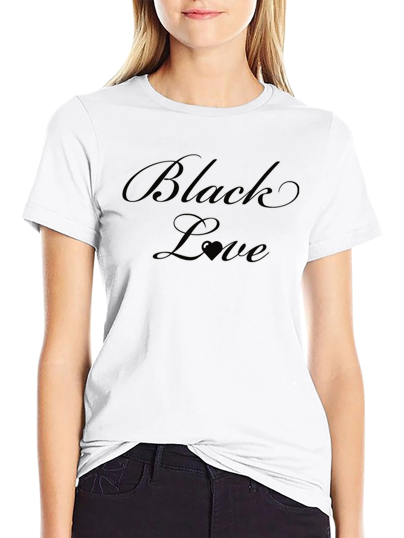 Black Black Love Graphic Tee - Stylish & Comfortable view 9