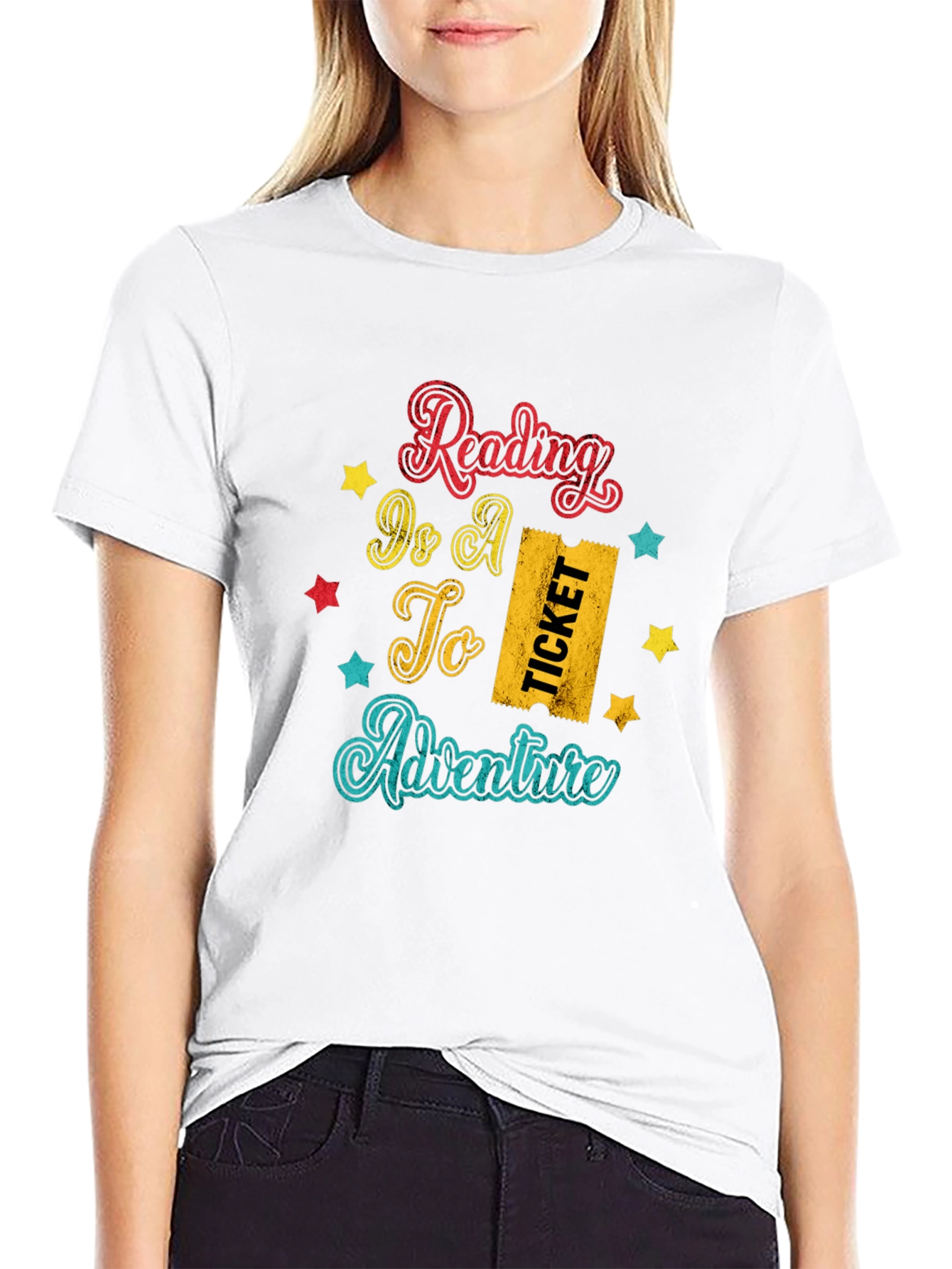 Black Reading Is a Ticket to Adventure Graphic Tee view 9