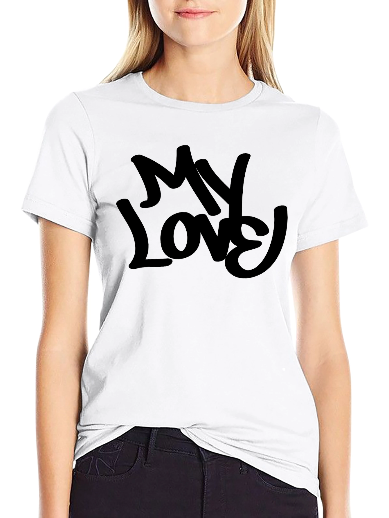 Black My Love Black Graphic Tee view 9