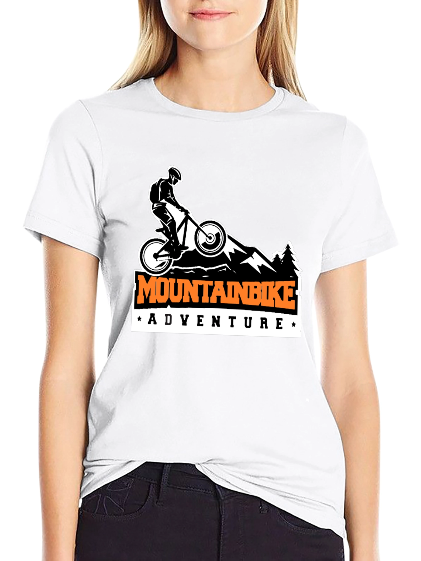 Black Mountain Bike Adventure T-Shirt - Black view 9