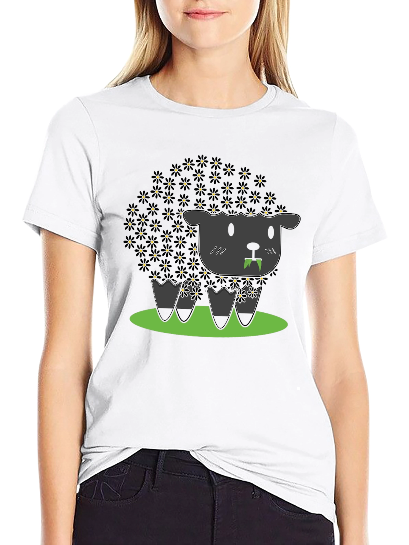 Black Black Sheep Graphic T-Shirt Cute Funny Unisex view 9