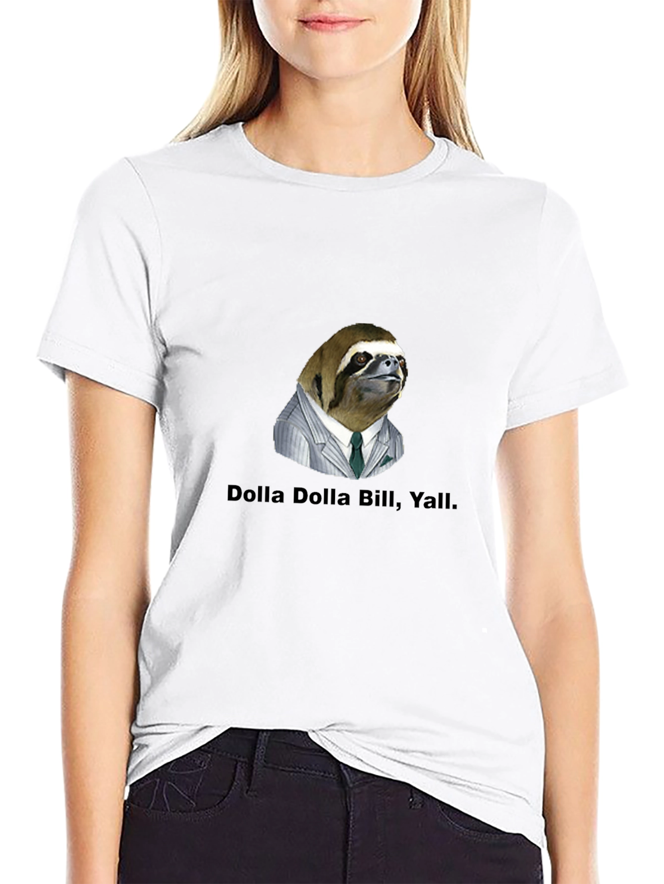 Black Dolla Dolla Bill, Y'all Sloth Tee view 9