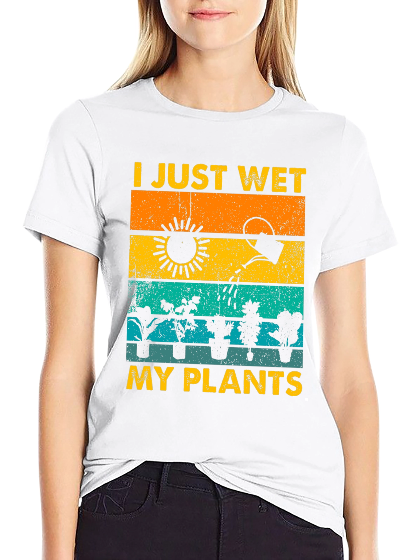Black I Just Wet My Plants T-Shirt Gardener Gift view 9