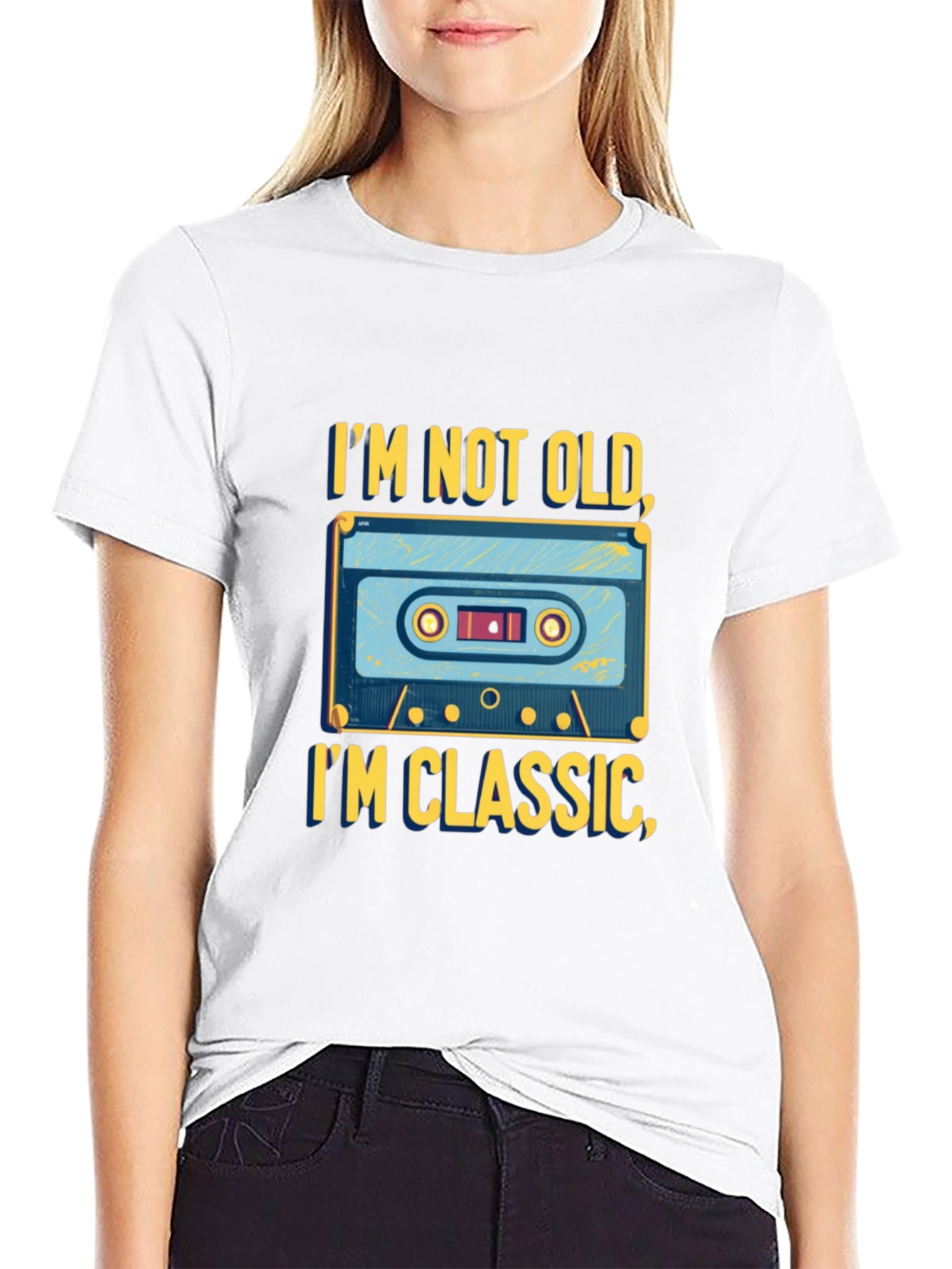 Black Classic Cassette Tape T-Shirt - Retro Style view 9