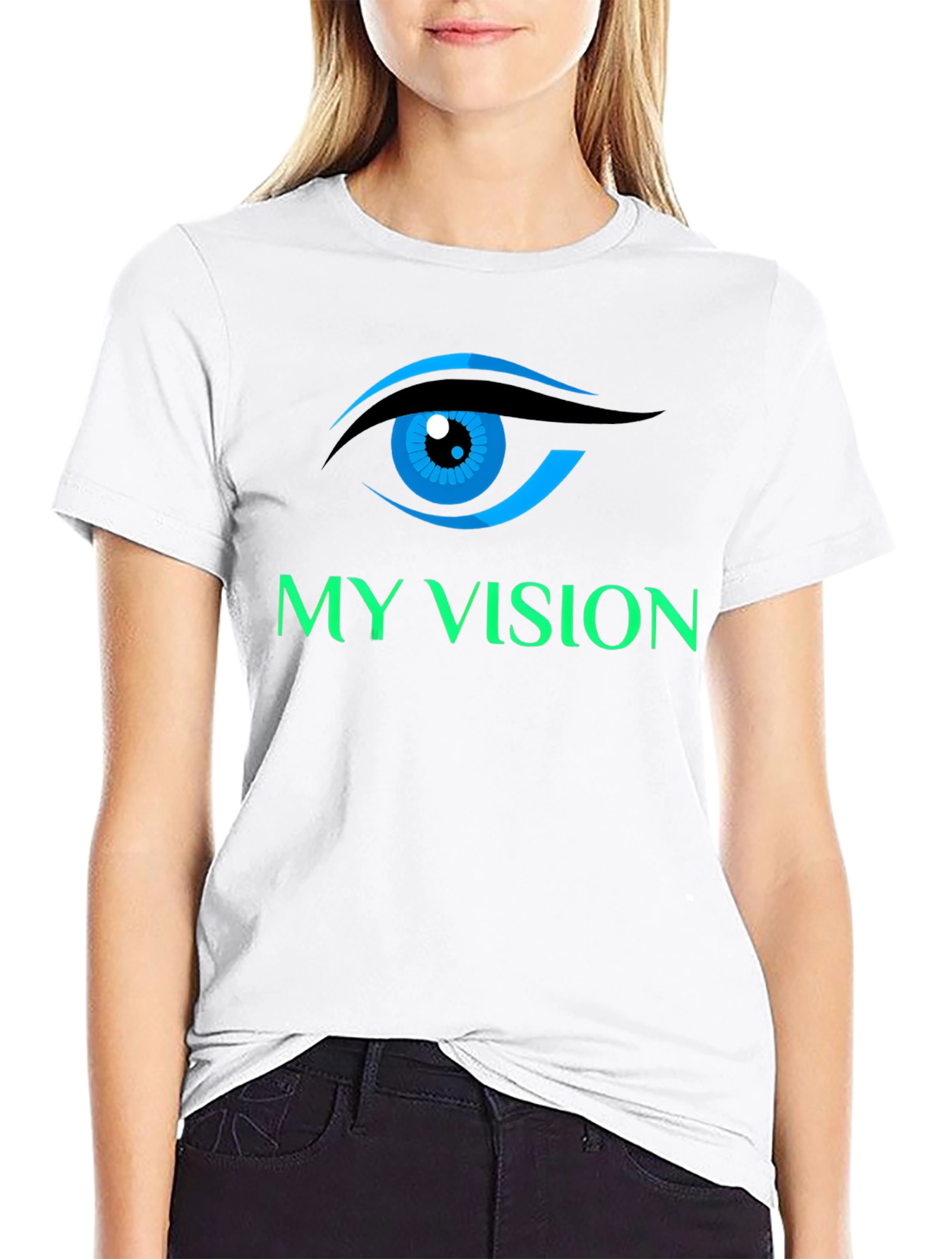 Black My Vision Graphic Tee - Eye See You T-Shirt view 9