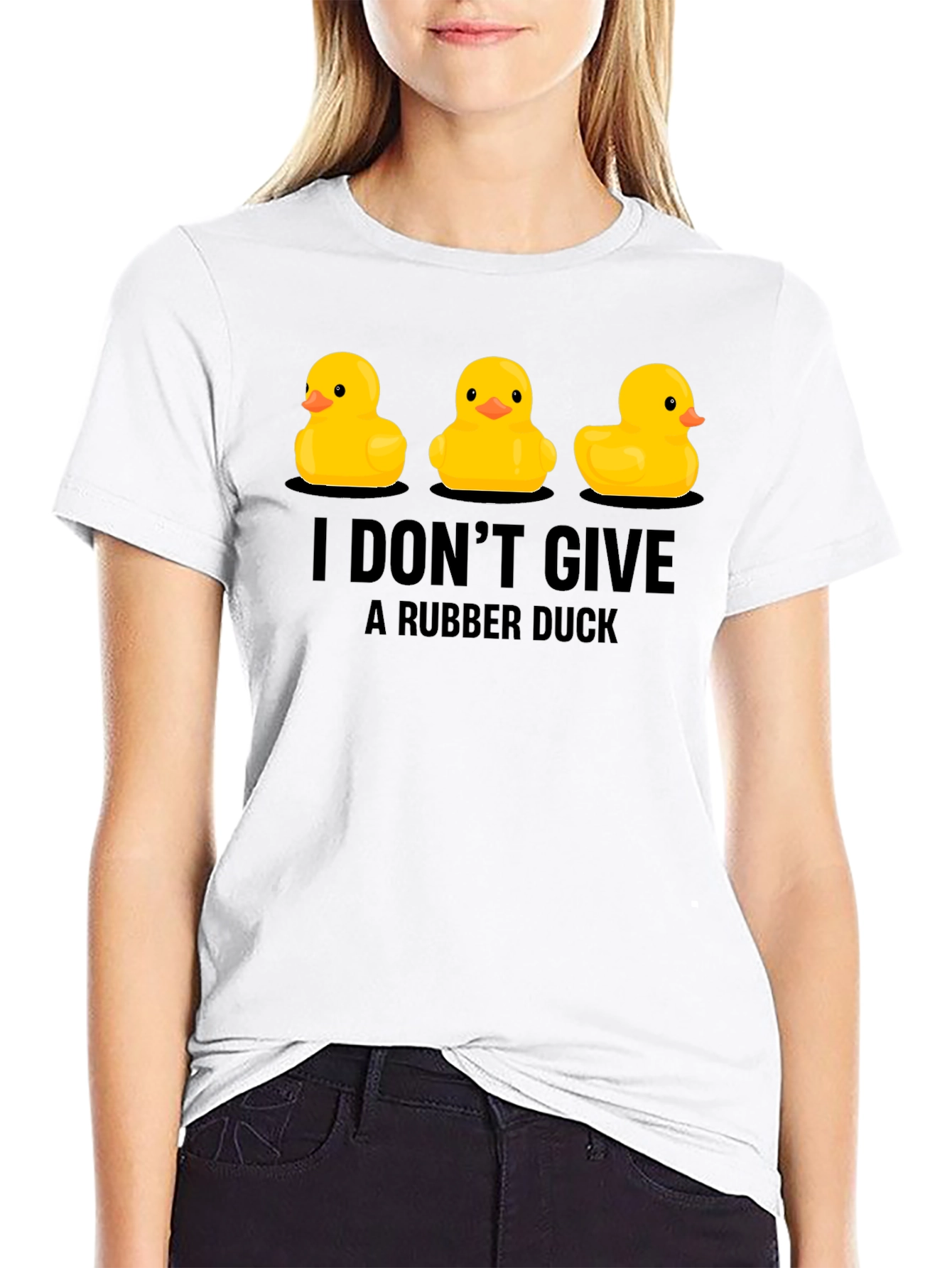 Black Rubber Duck T-Shirt: I Don't Give a Duck! view 9