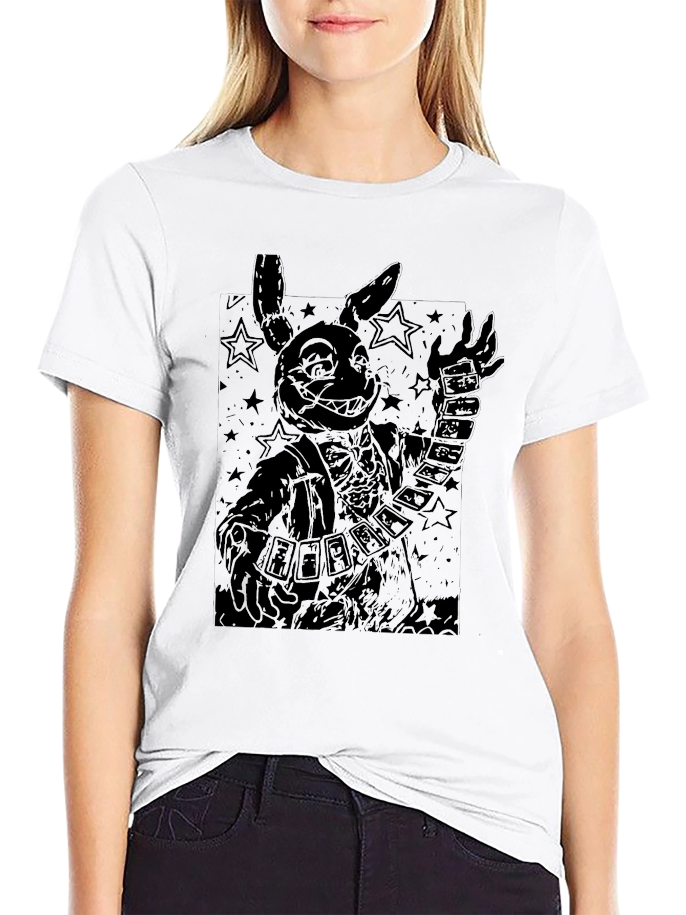 Black Dark Rabbit Graphic Tee - Men's Black T-Shirt view 9