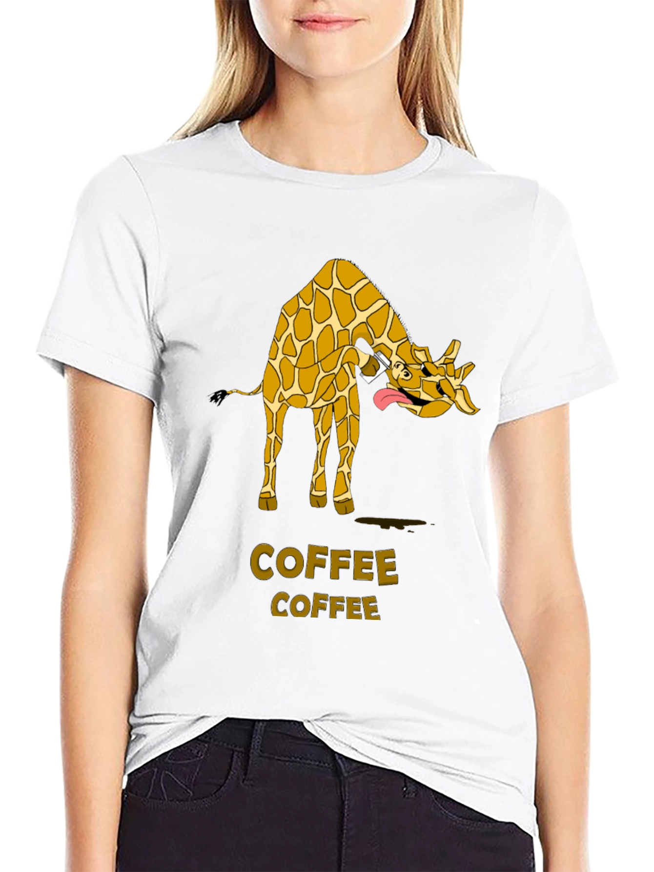 Black Giraffe Coffee Lover T-Shirt view 9