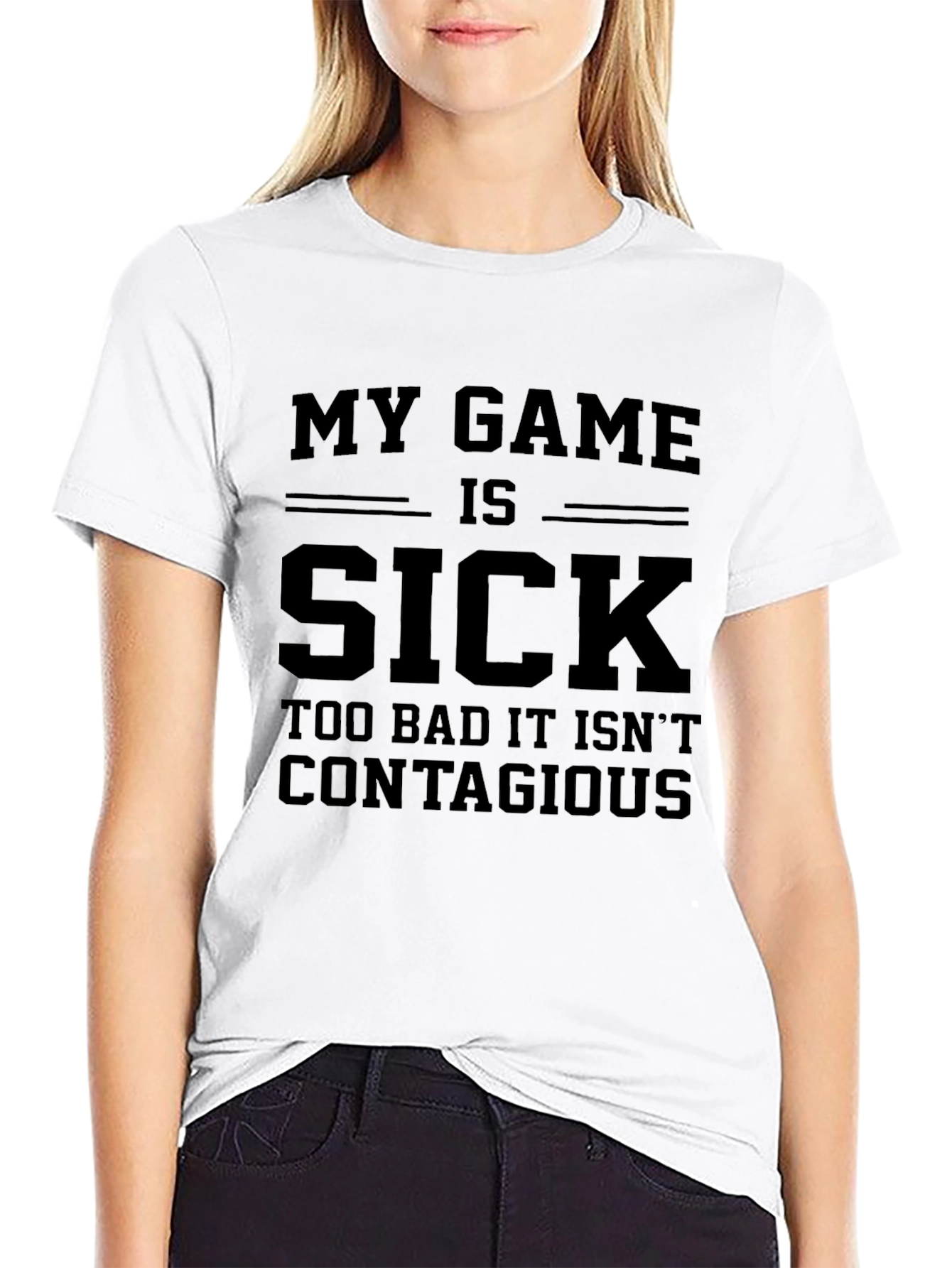 Black My Game Is Sick T-Shirt view 9