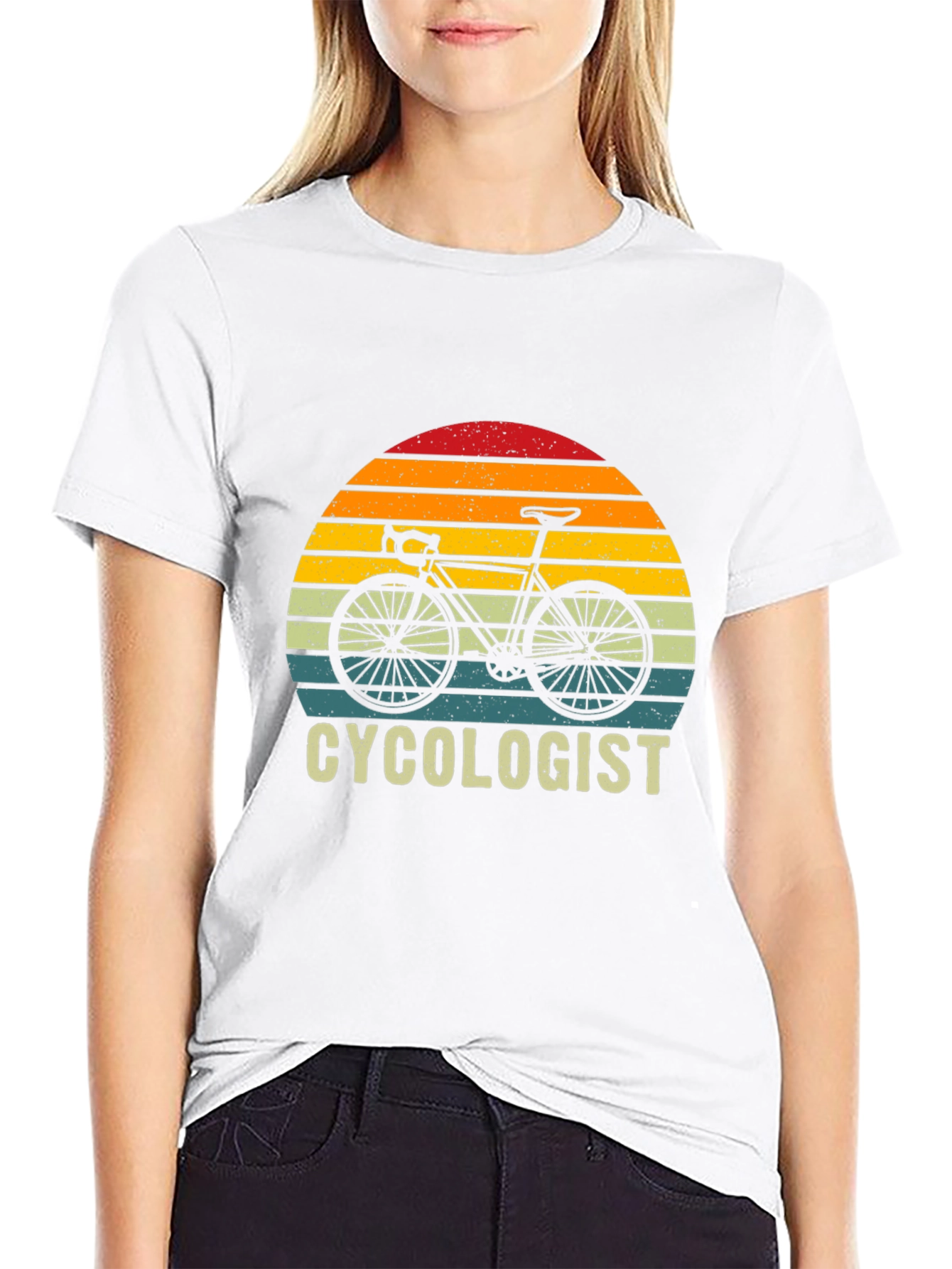 Black Cyclologist Vintage Style Graphic Tee view 9