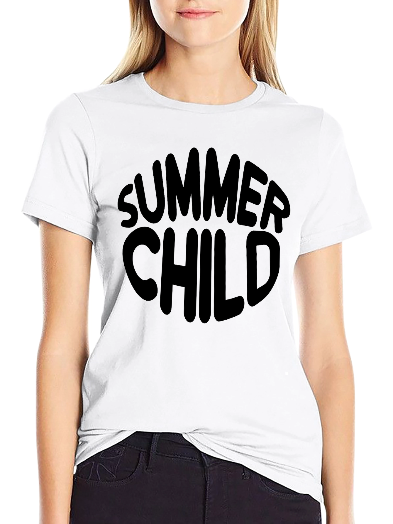 Black Summer Child Graphic T-Shirt view 9
