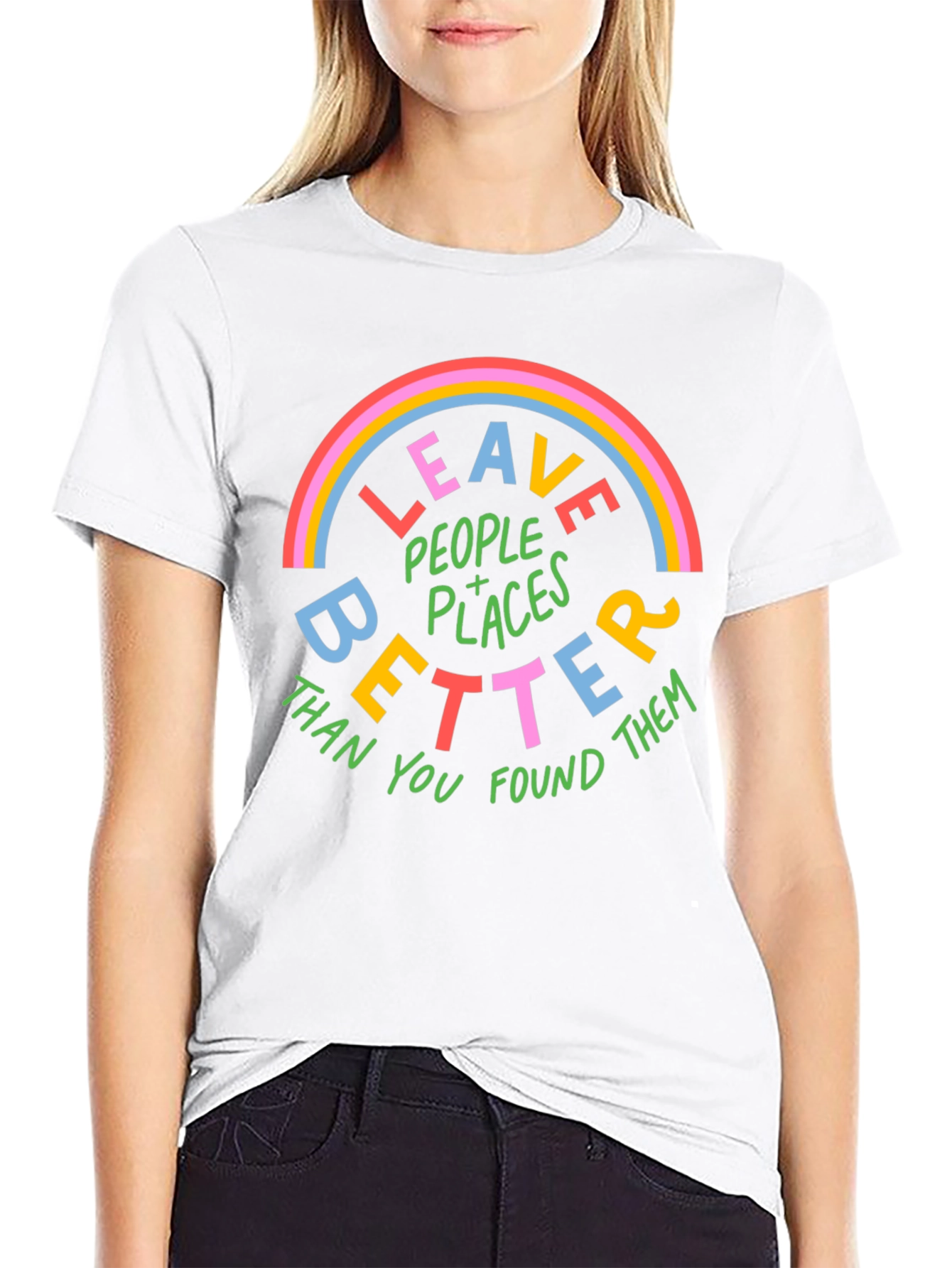 Black Leave Places Better Graphic Tee view 9