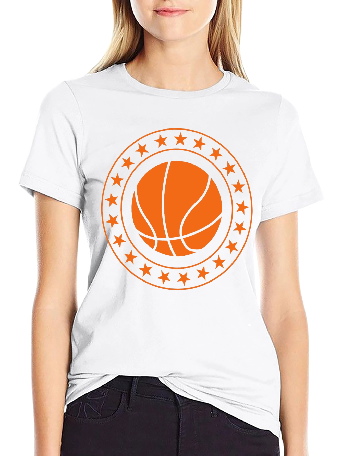 Black Basketball Star Graphic Black T-Shirt view 9