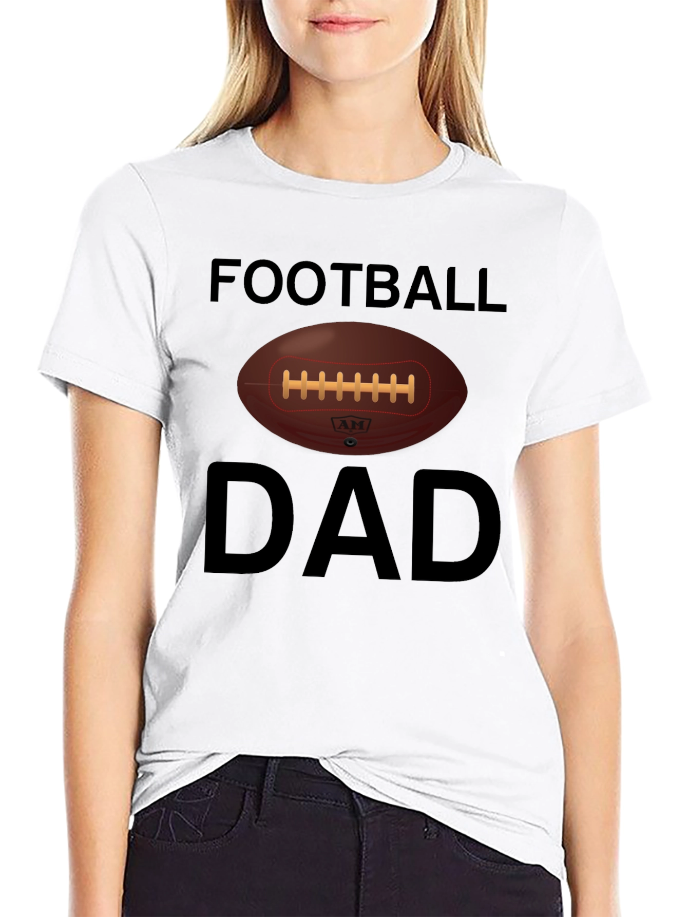 Black Football Dad Graphic T-Shirt view 9