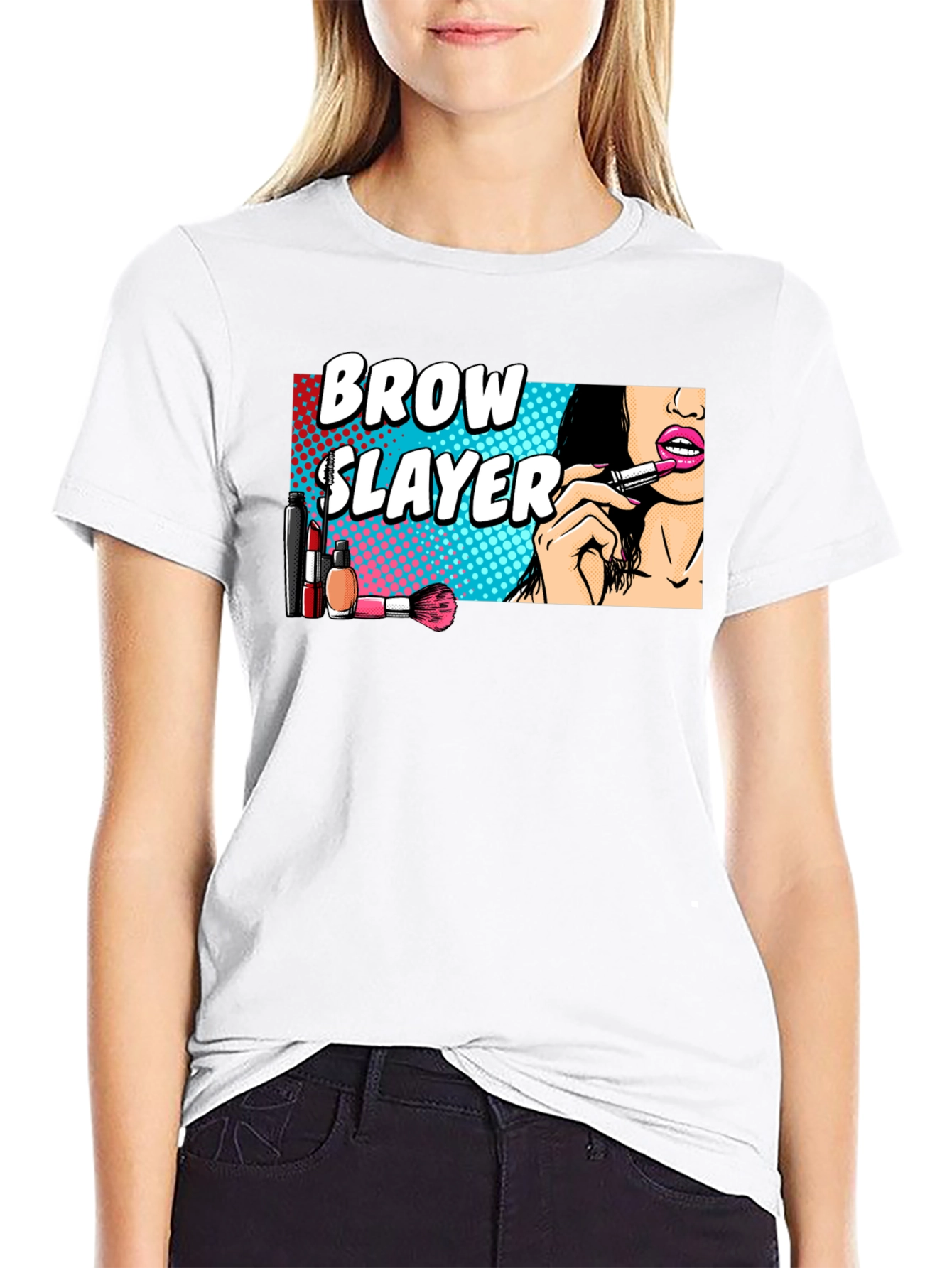 Black Brow Slayer Black Graphic Tee view 9