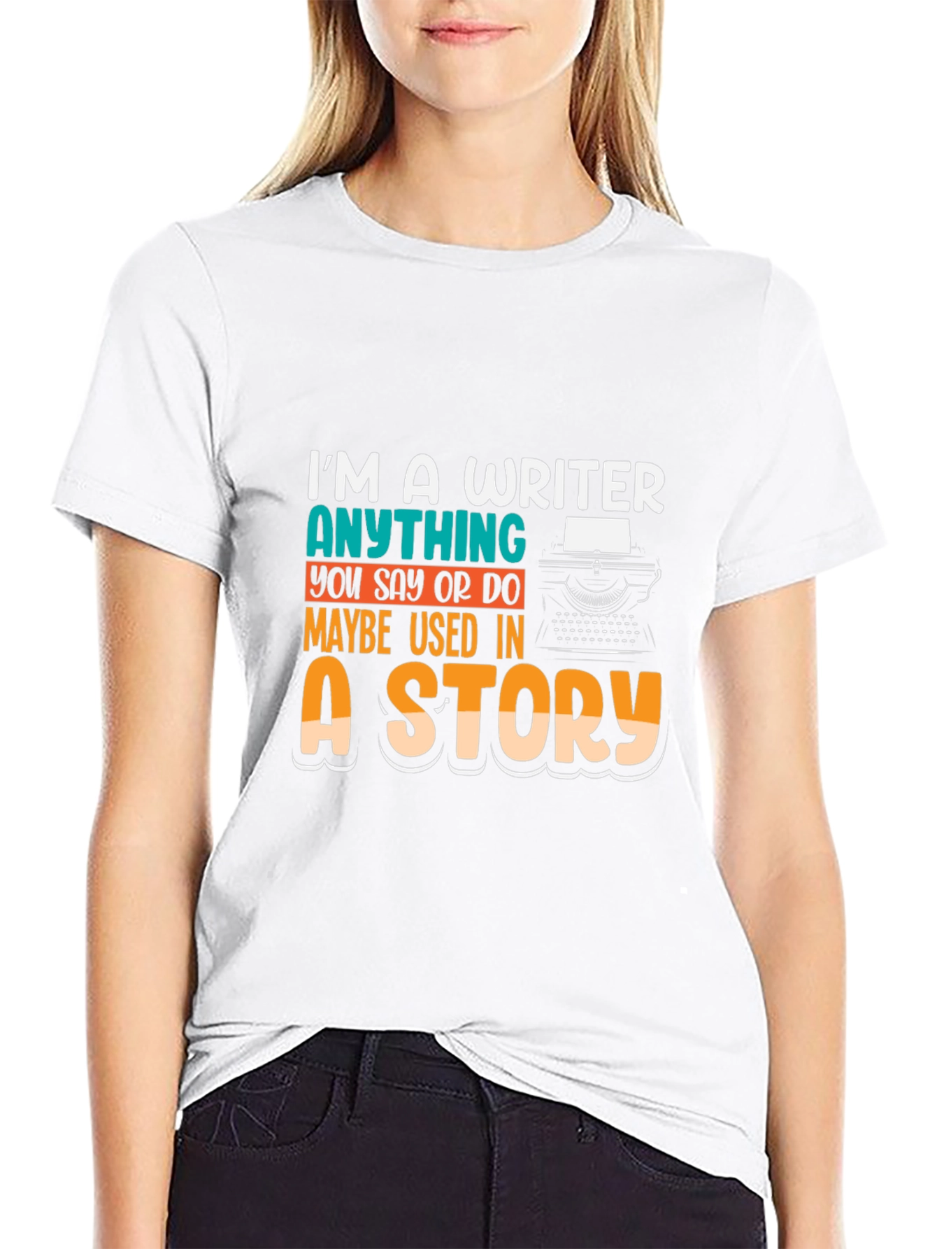 Black Writer Novelty Graphic T-Shirt view 9