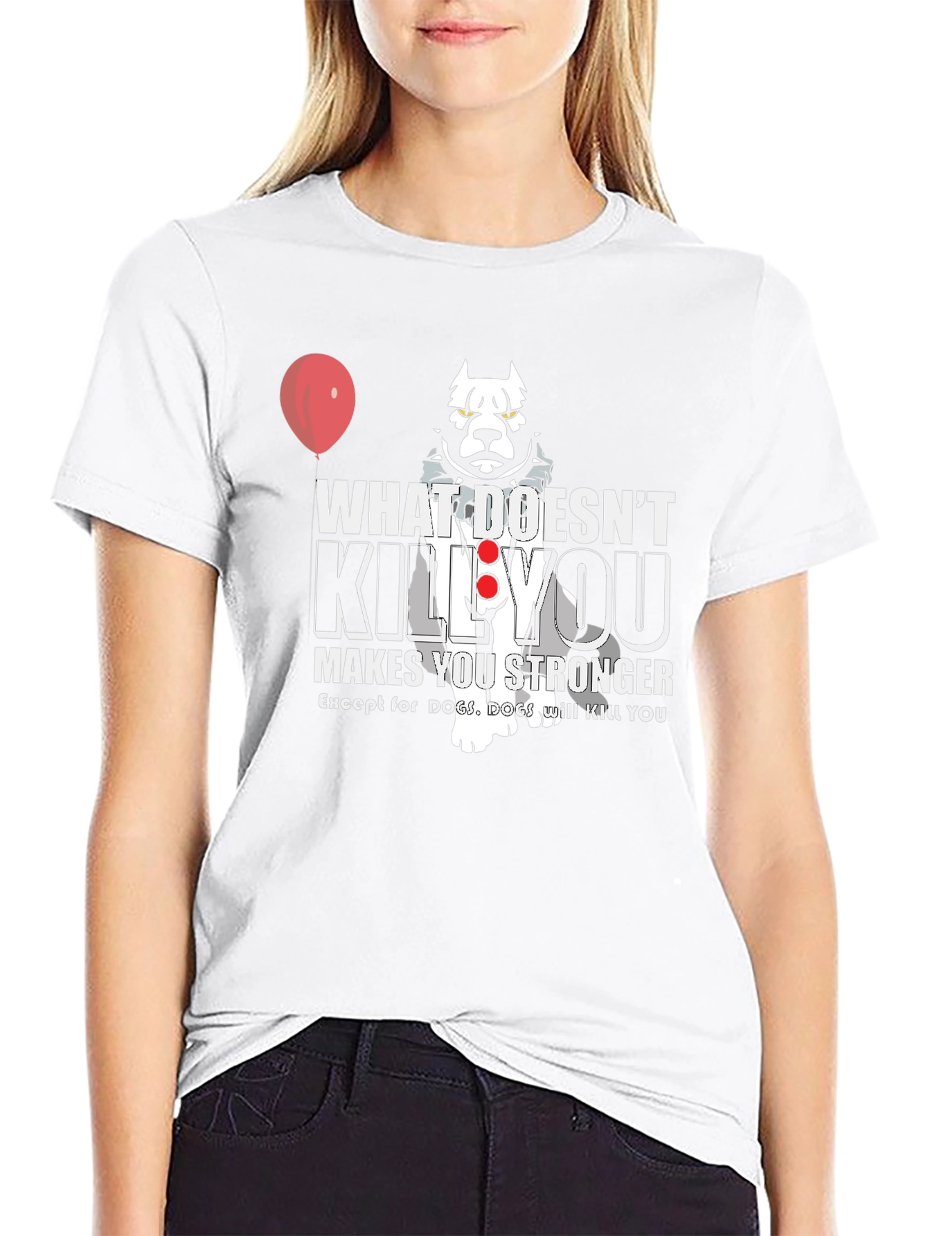 Black Pennywise Dog T-Shirt: What Doesn't Kill You! view 9