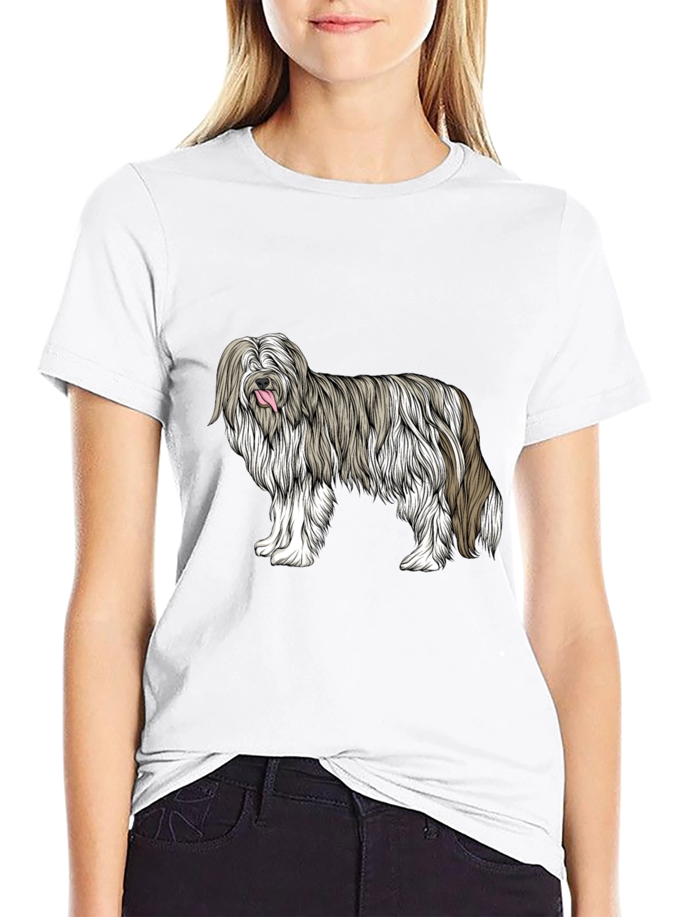 Black Cool Dog Breed Graphic Tee - Black Cotton Blend view 9