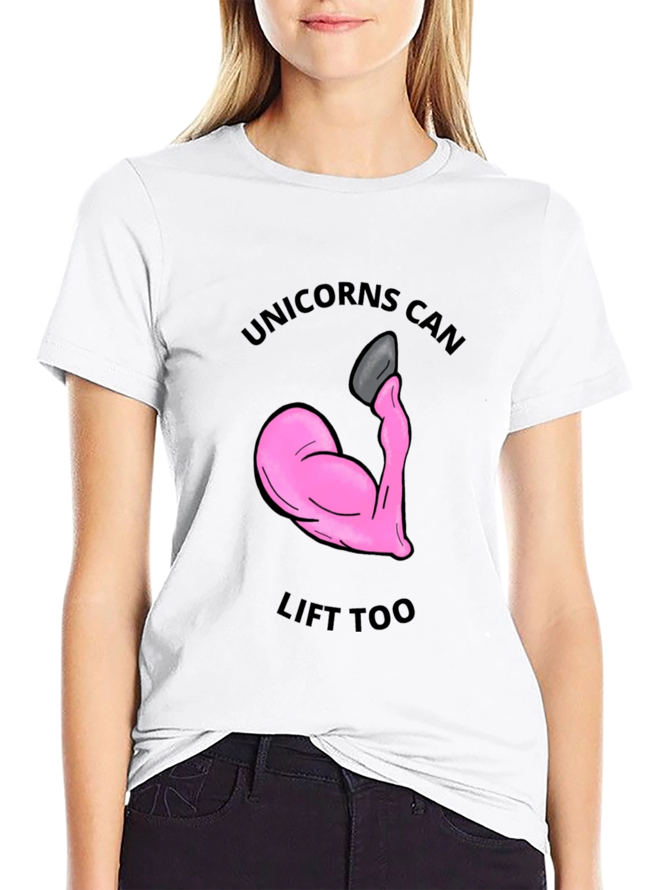 Black Unicorns Can Lift Too T-Shirt - Funny Workout Gym Tee view 9