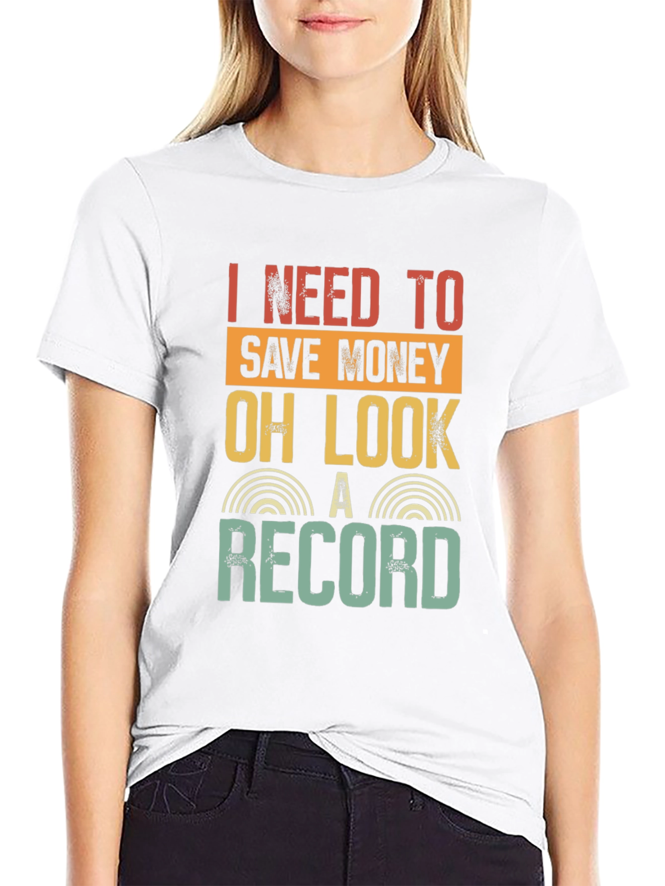 Black Funny Record Collector T-Shirt - I Need To Save Money view 9
