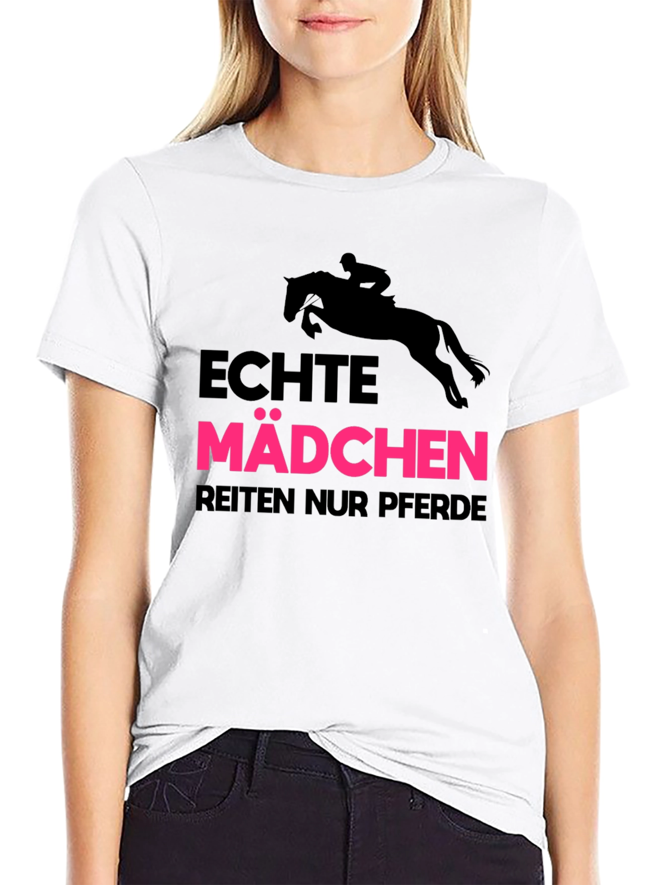 Black Echte Madchen Reiten Nur Pferde Black T-Shirt view 9