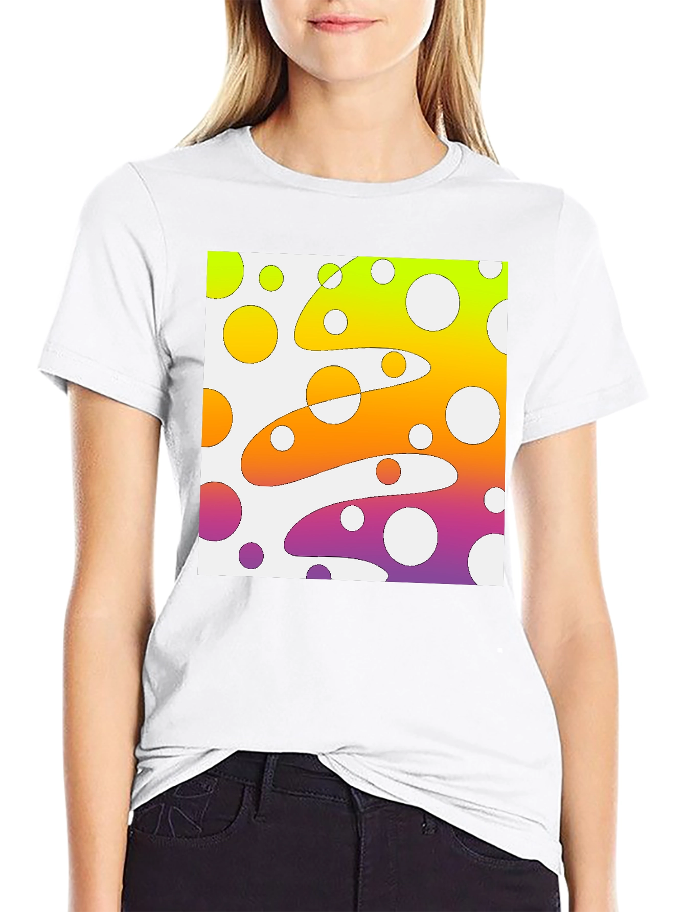 Black Funky Bubble T-Shirt - Groovy Retro Style view 9
