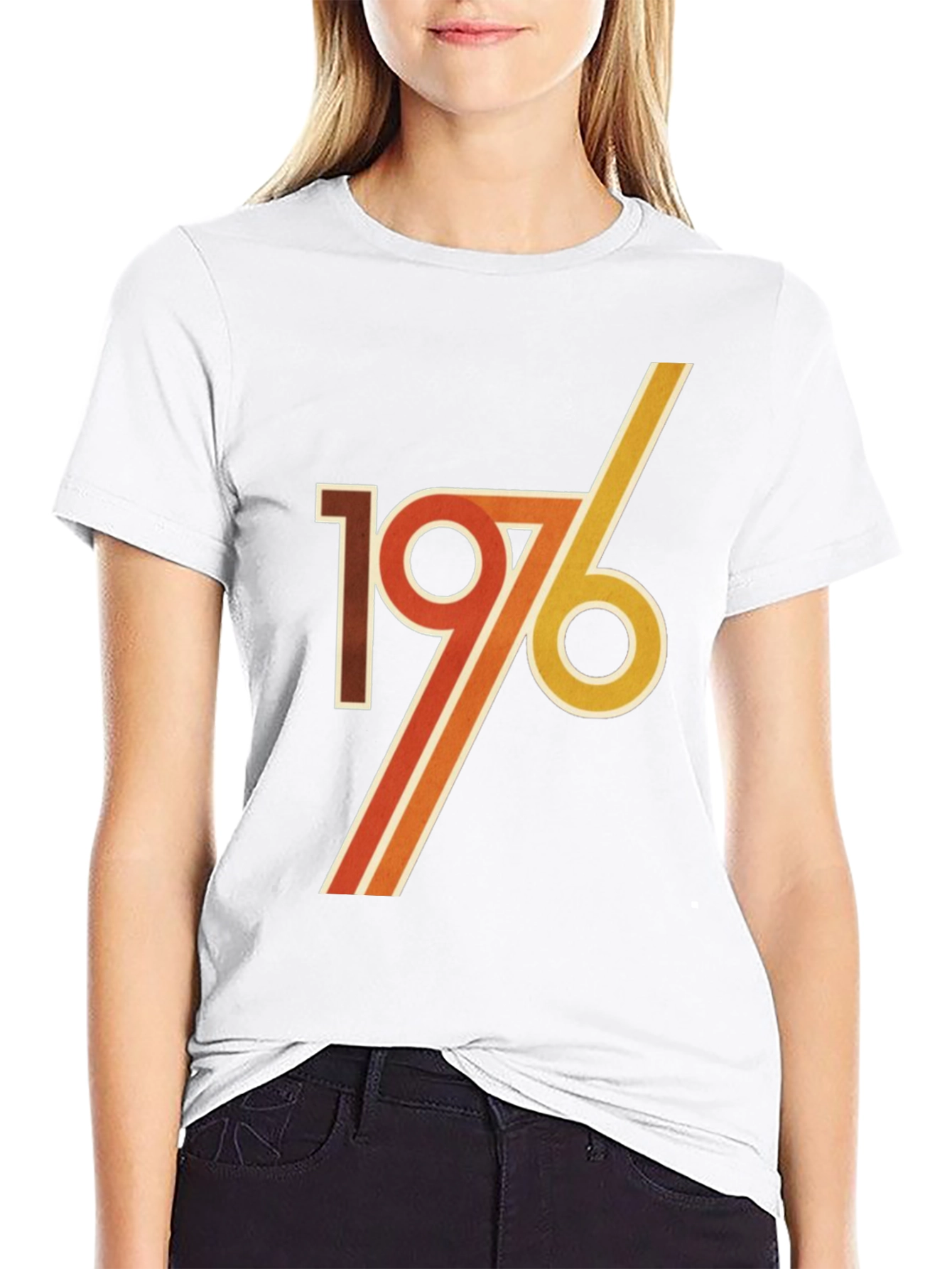 Black Retro 1976 Graphic Tee view 9