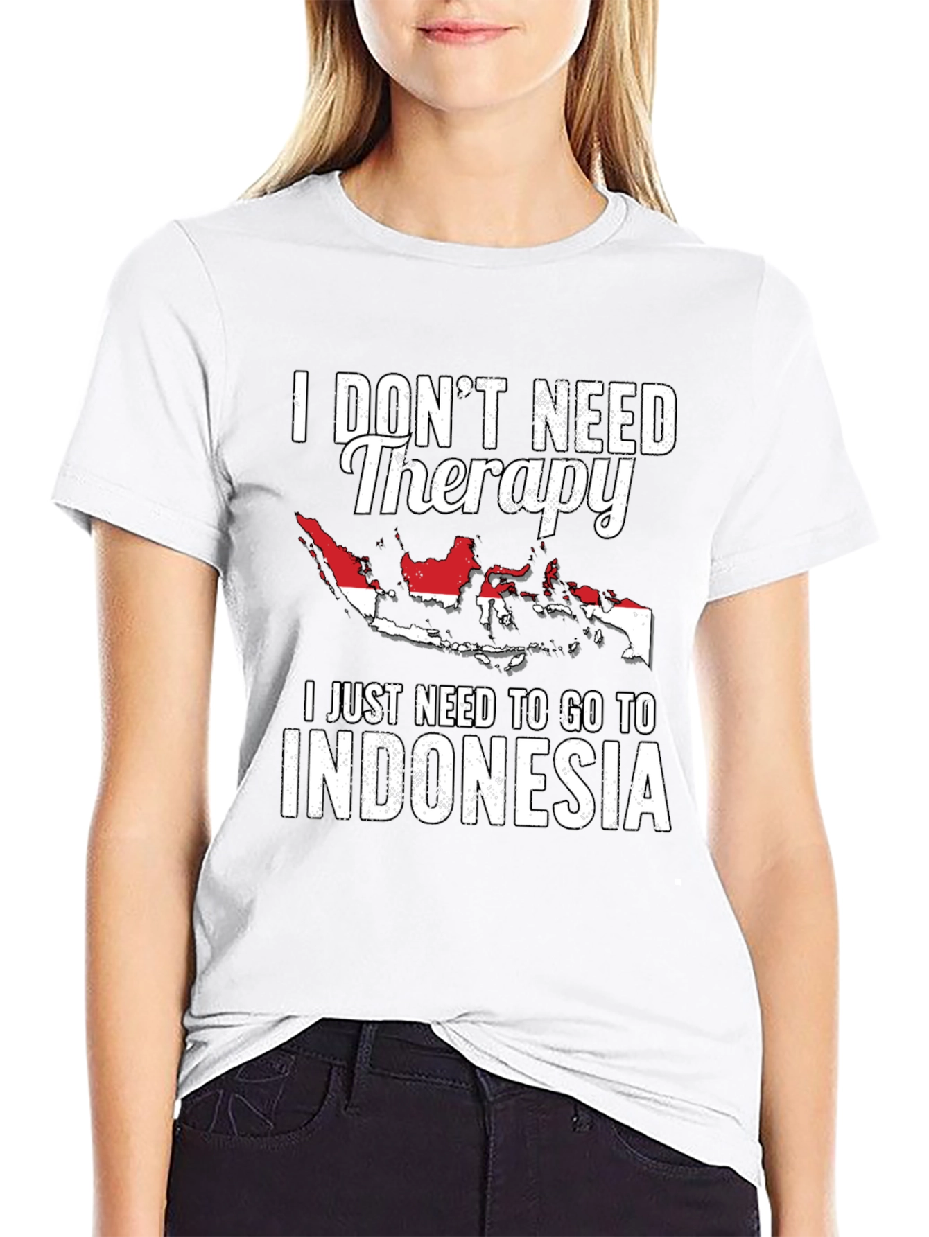 Black Indonesia Therapy Graphic Tee - Black Cotton Comfort view 9
