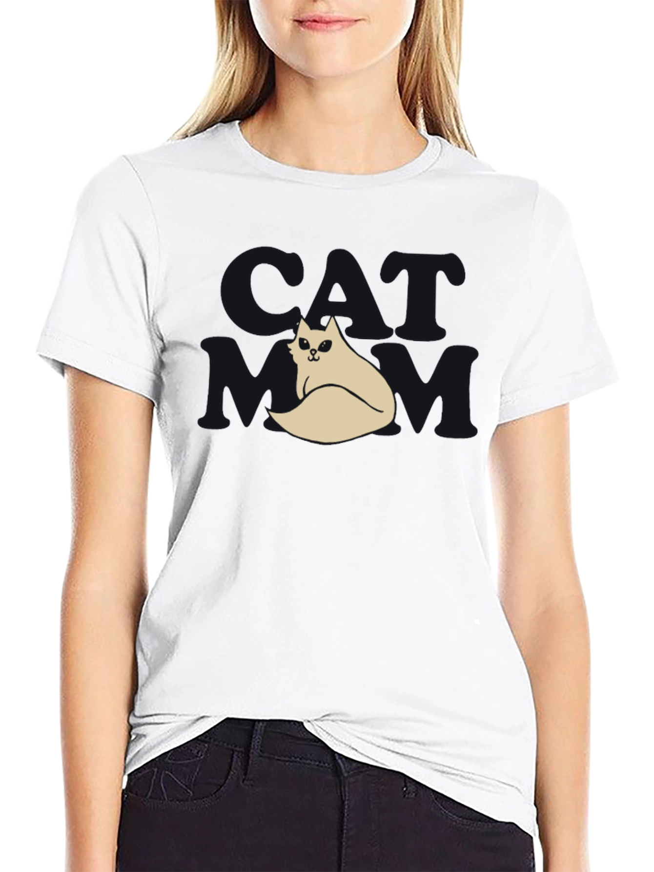 Black Cool Cat T-Shirt - Black, Funny Design view 9