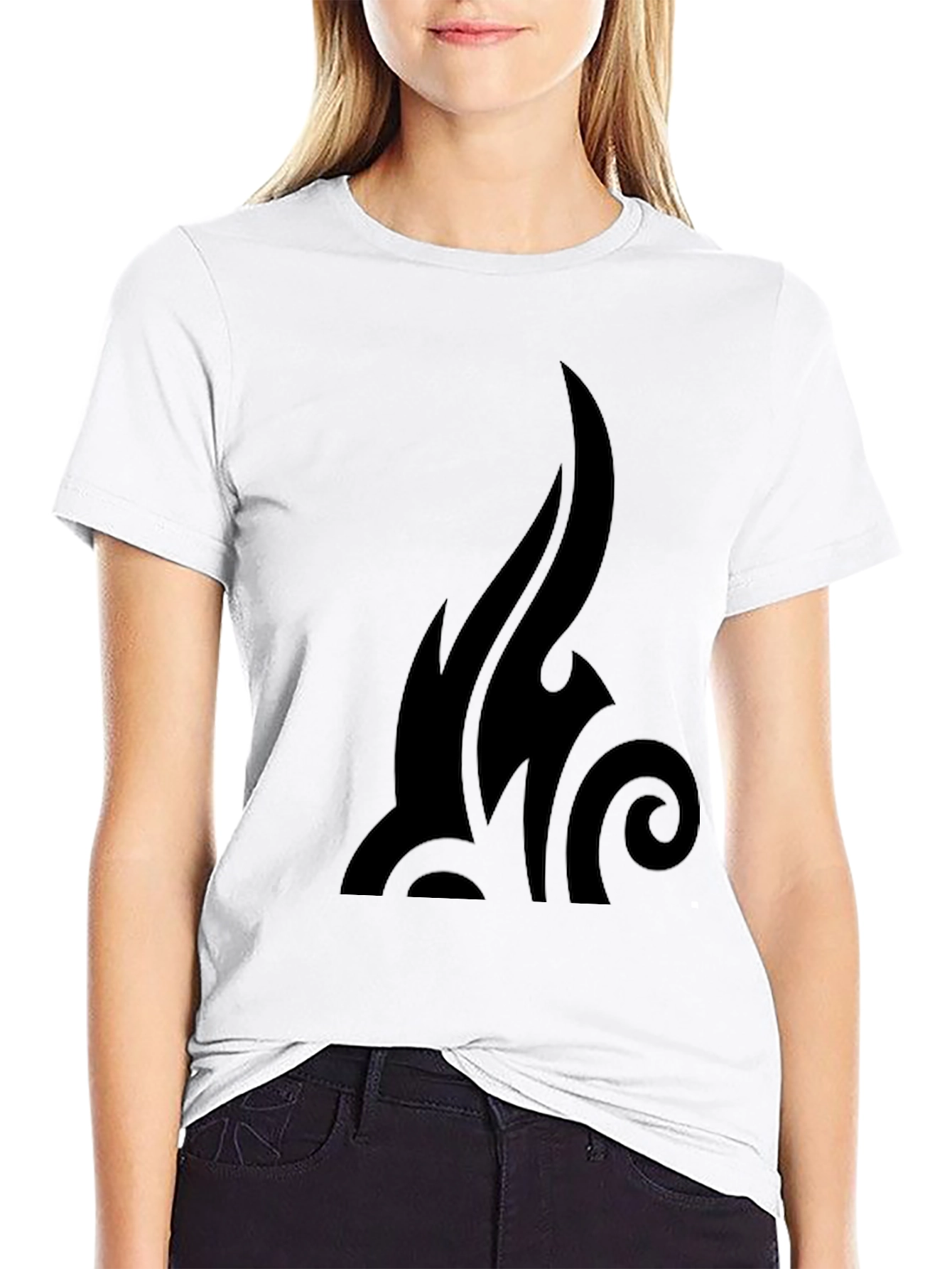 Black Men's Black Tribal Graphic T-Shirt - Casual Style view 9