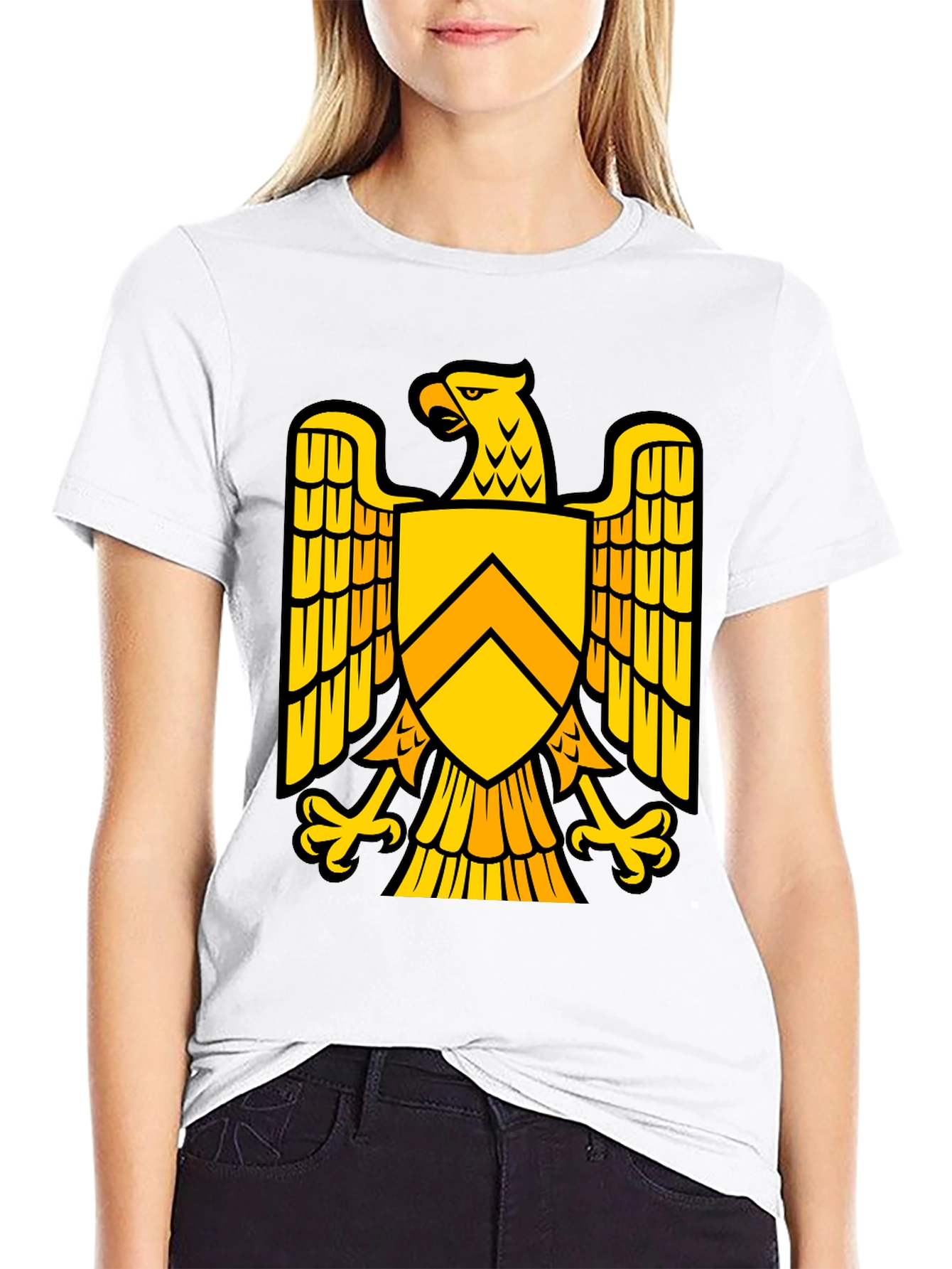 Black Eagle Shield Graphic T-Shirt - Bold Statement Tee view 9