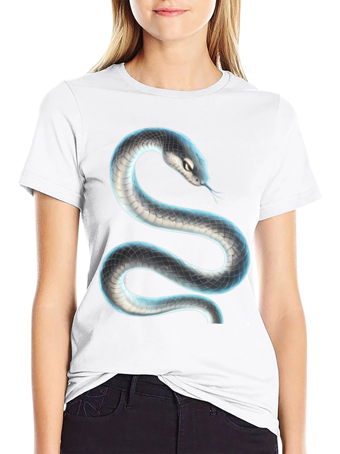 Black Black Snake Graphic T-Shirt view 9