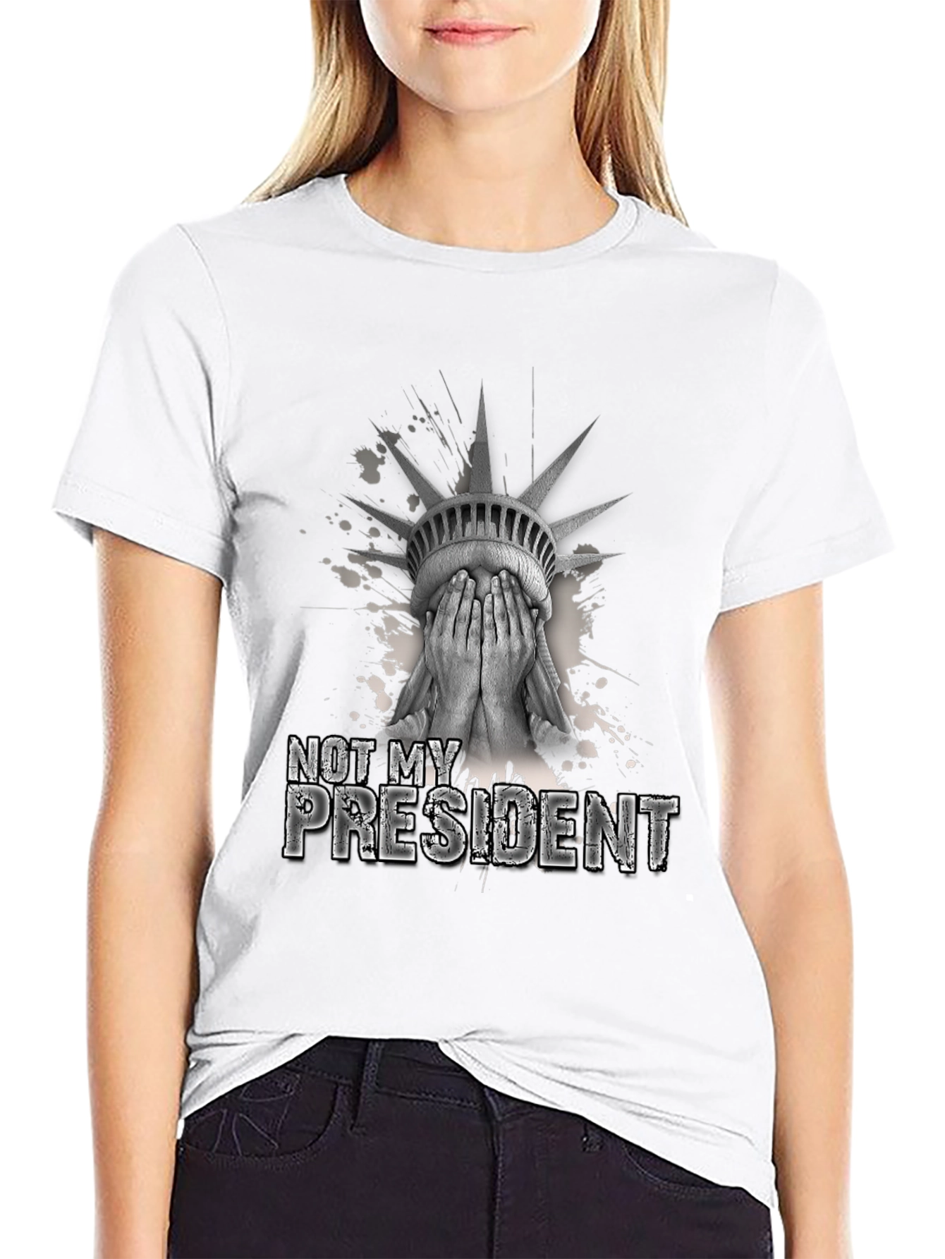 Black Not My President Graphic T-Shirt view 9