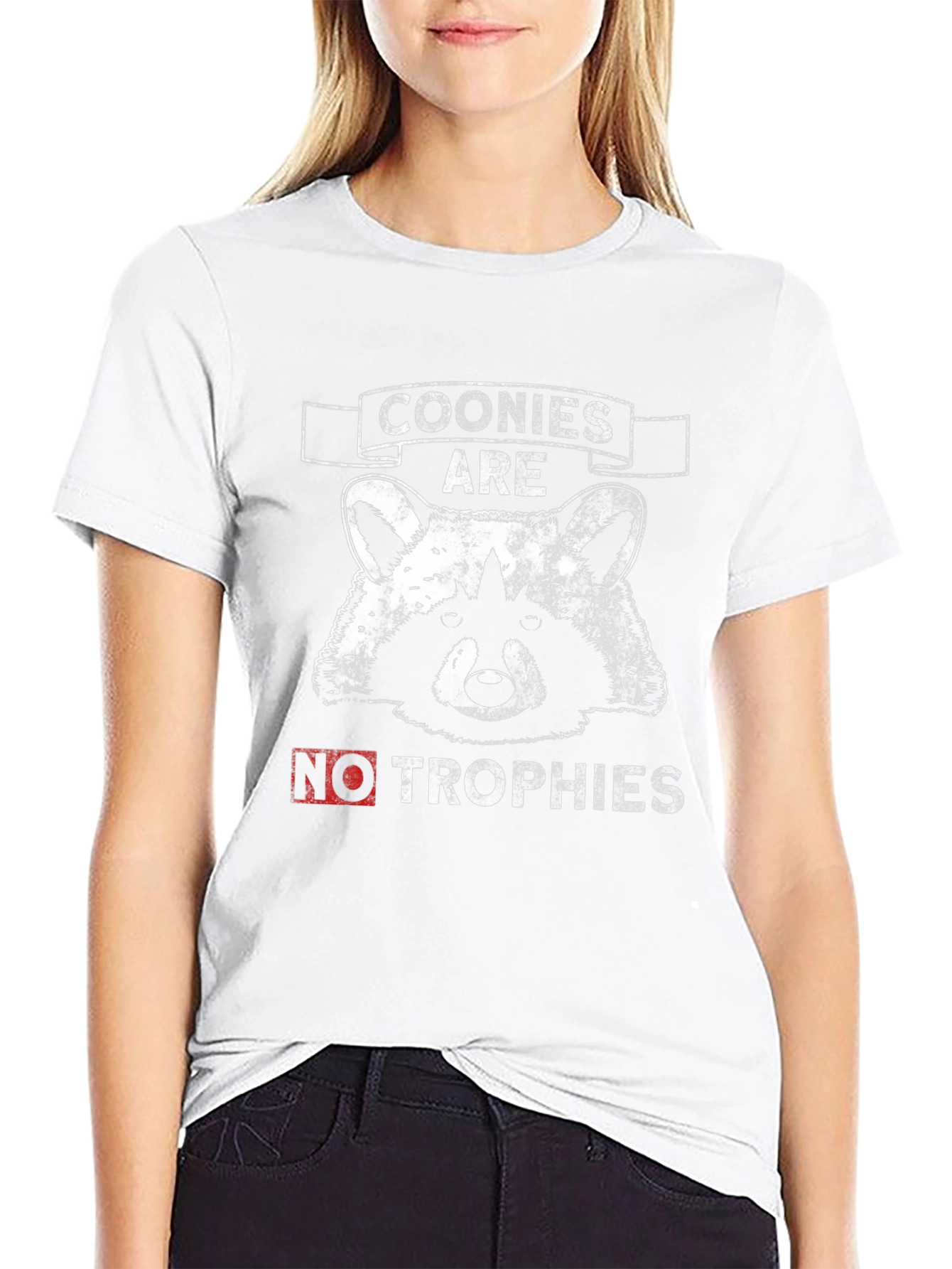 Black Coonies Are Not Trophies Graphic T-Shirt view 9