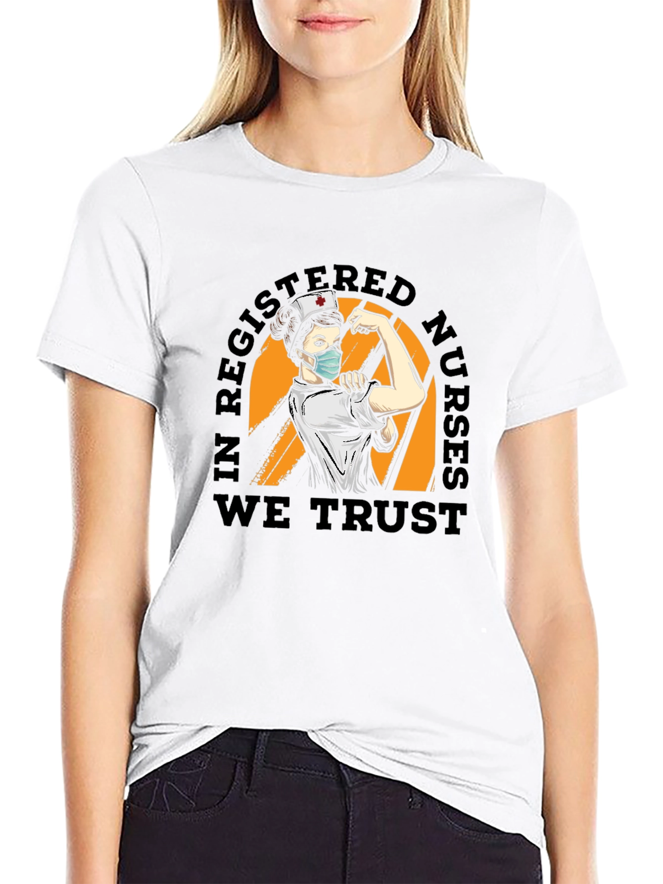 Black Registered Nurse Trust T-Shirt - Black view 9