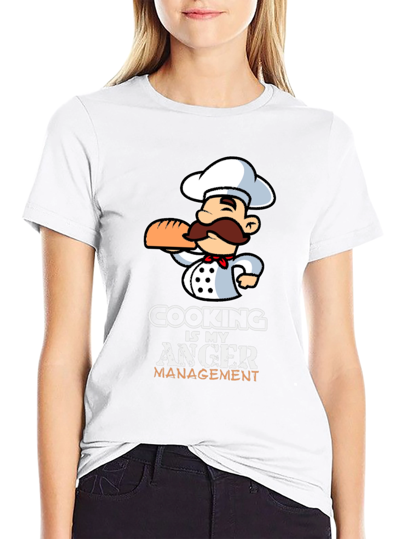 Black Cooking is My Anger Management Graphic T-Shirt view 9