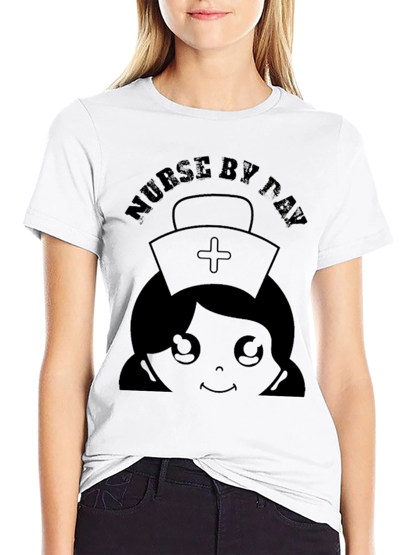 Black Nurse By Day Graphic T-Shirt view 9
